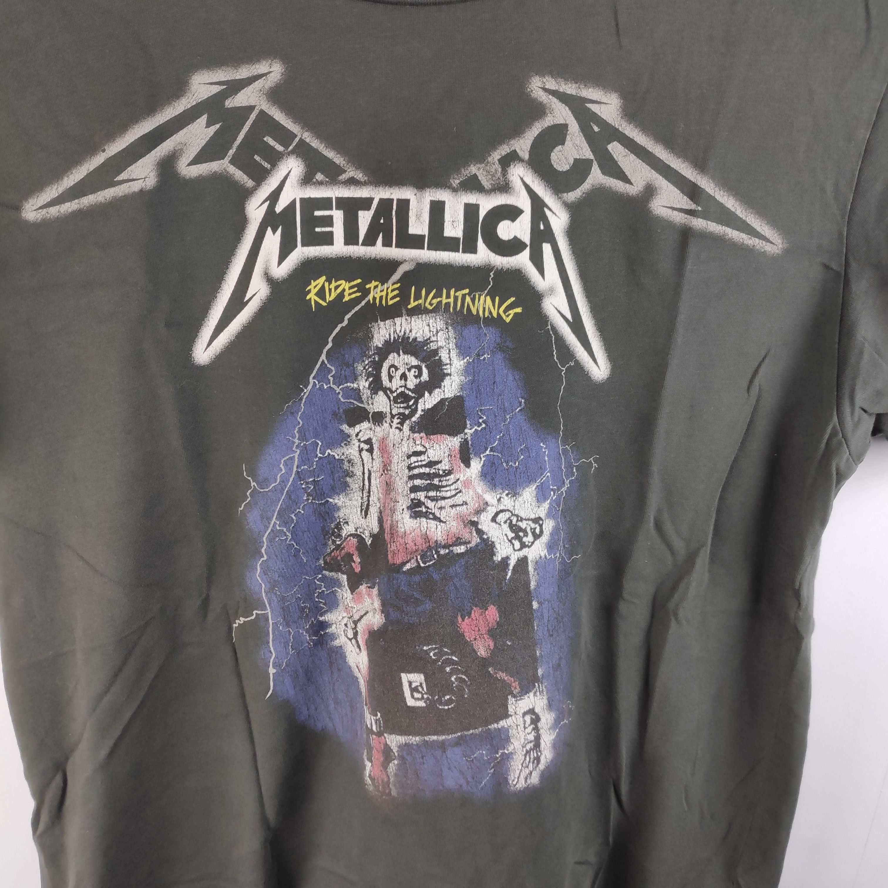 Band Tees Metallica Ride The Lightning Skeleton Tee Size US M / EU 48-50 / 2 - 3 Thumbnail