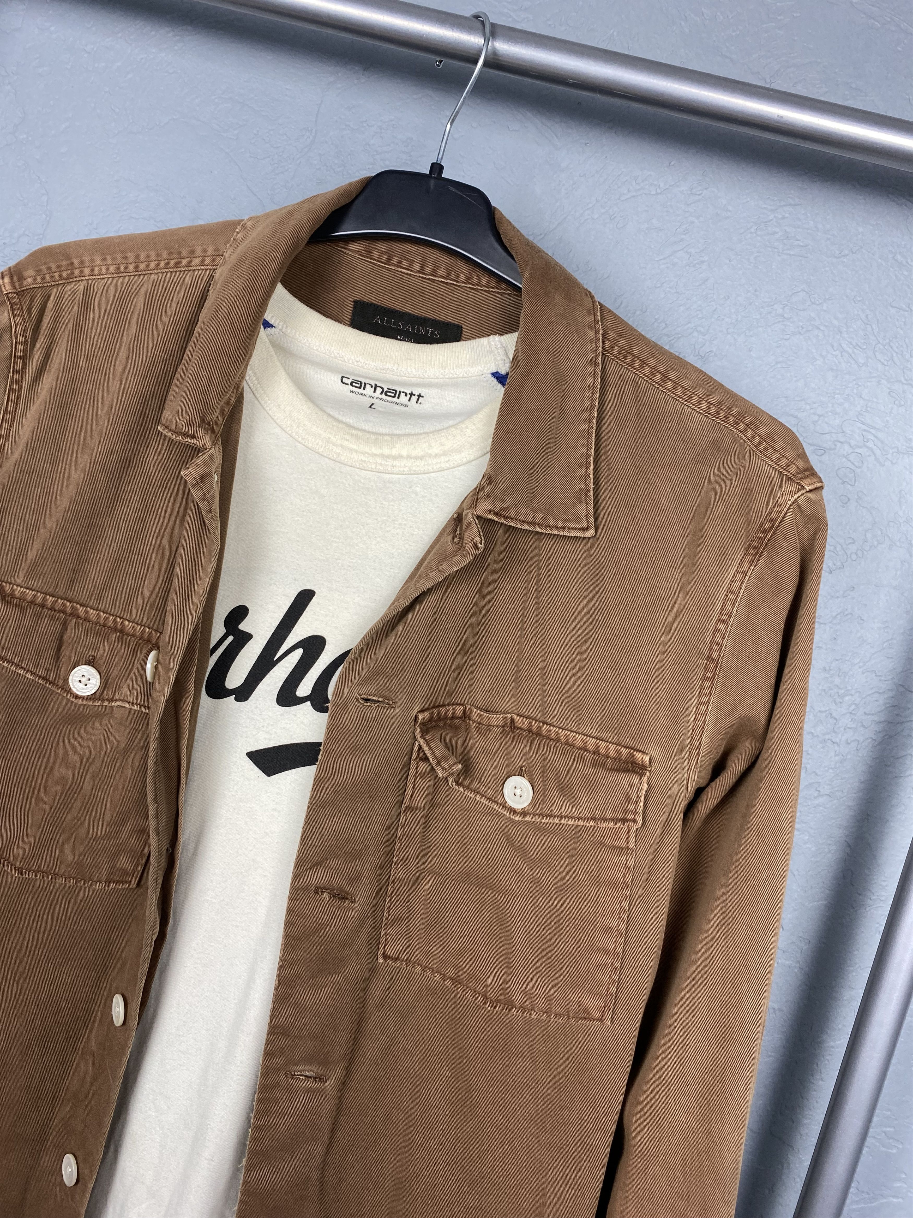 Allsaints Allsaints Mens Spotter LS Shirt Y2K Overshirt Jacket Size US S / EU 44-46 / 1 - 2 Thumbnail
