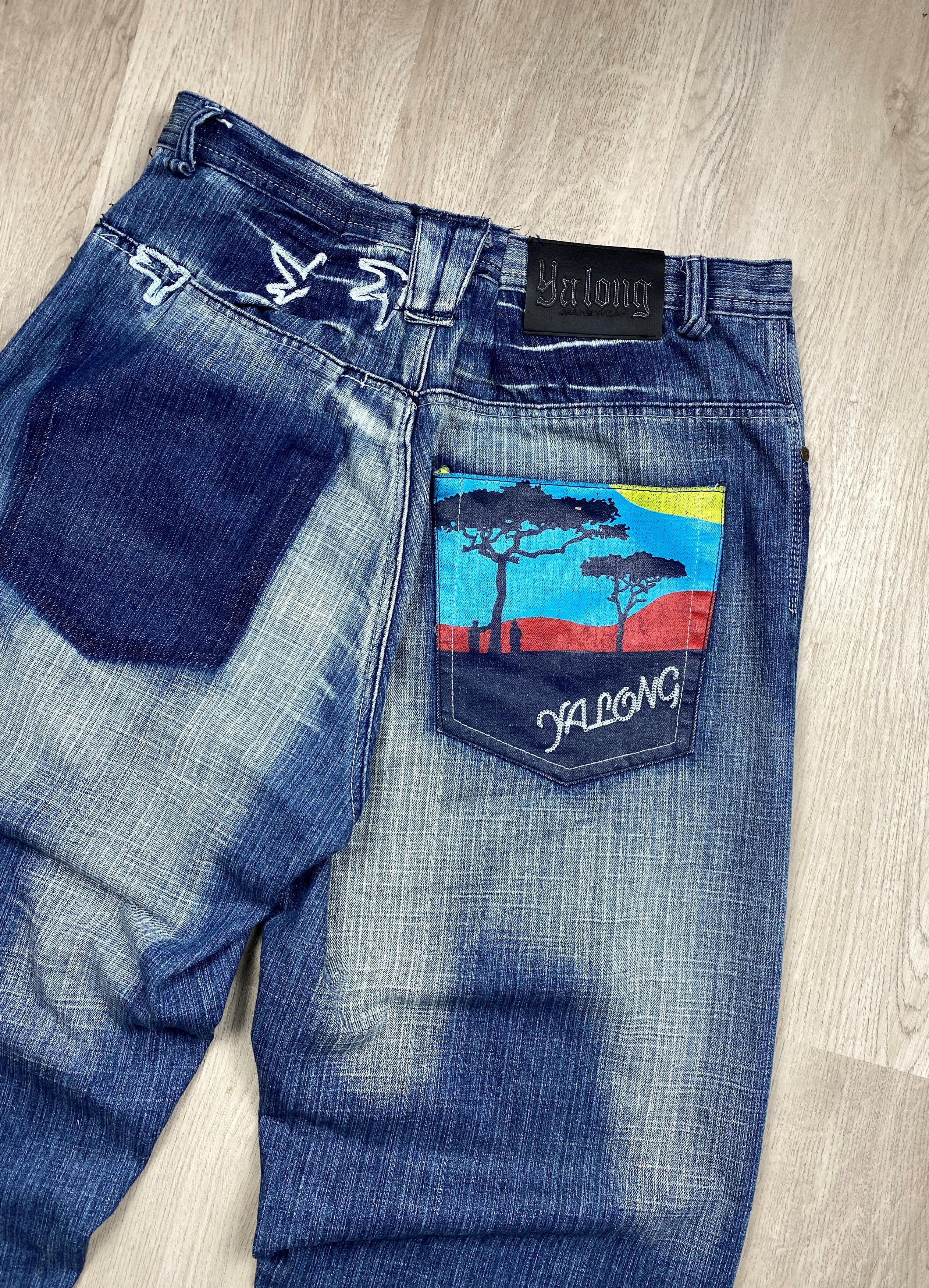 If Six Was Nine Yalong Vintage Baggy Rap Pants Jeans Y2K Size US 34 / EU 50 - 2 Thumbnail