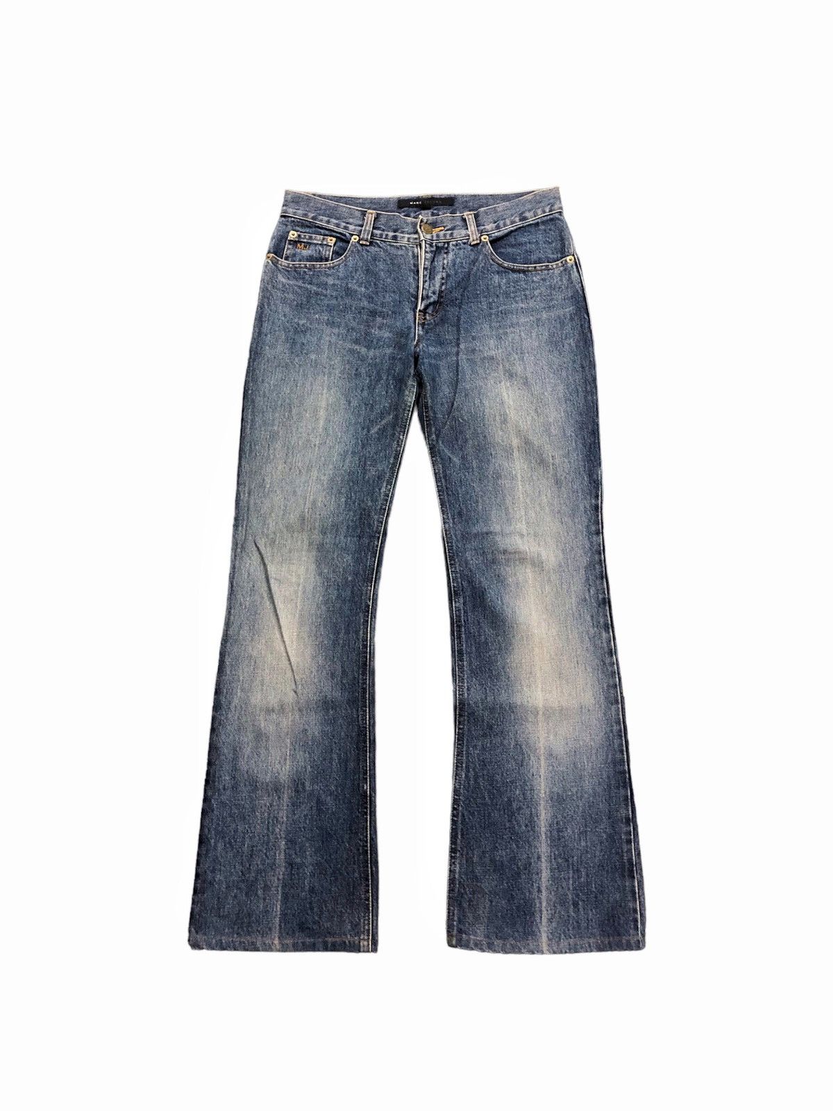 image of Archival Clothing x Heaven By Marc Jacobs 2000S Archive Marc Jacobs Flared Jeans in Blue (Size 32)