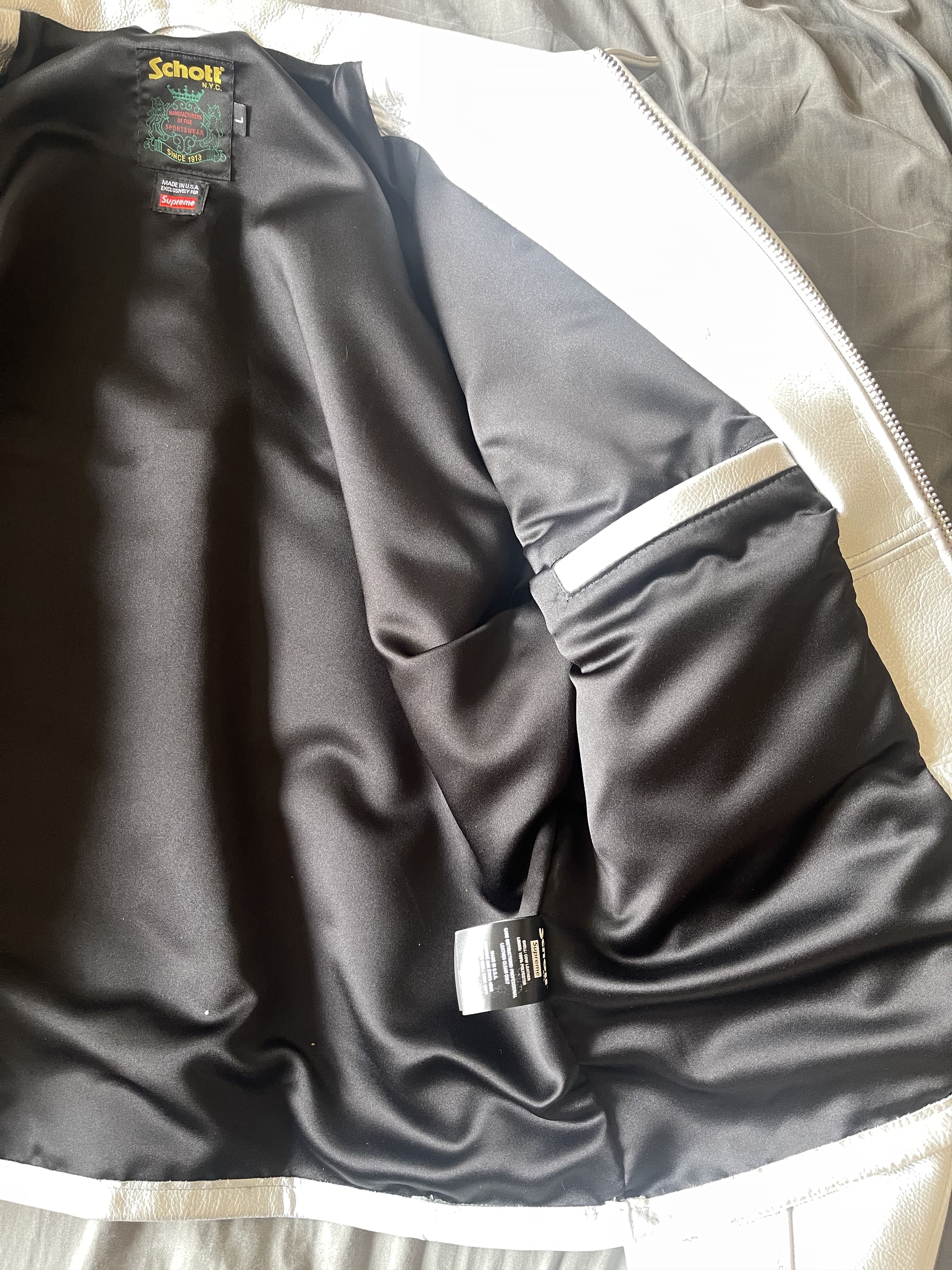 Schott × Supreme Supreme Schott Leather Racer Jacket Size US L / EU 52-54 / 3 - 6 Thumbnail