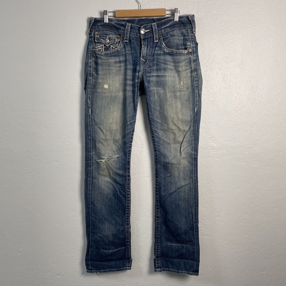 True Religion Vintage True Religion Distressed Denim Size US 33 - 1 Thumbnail