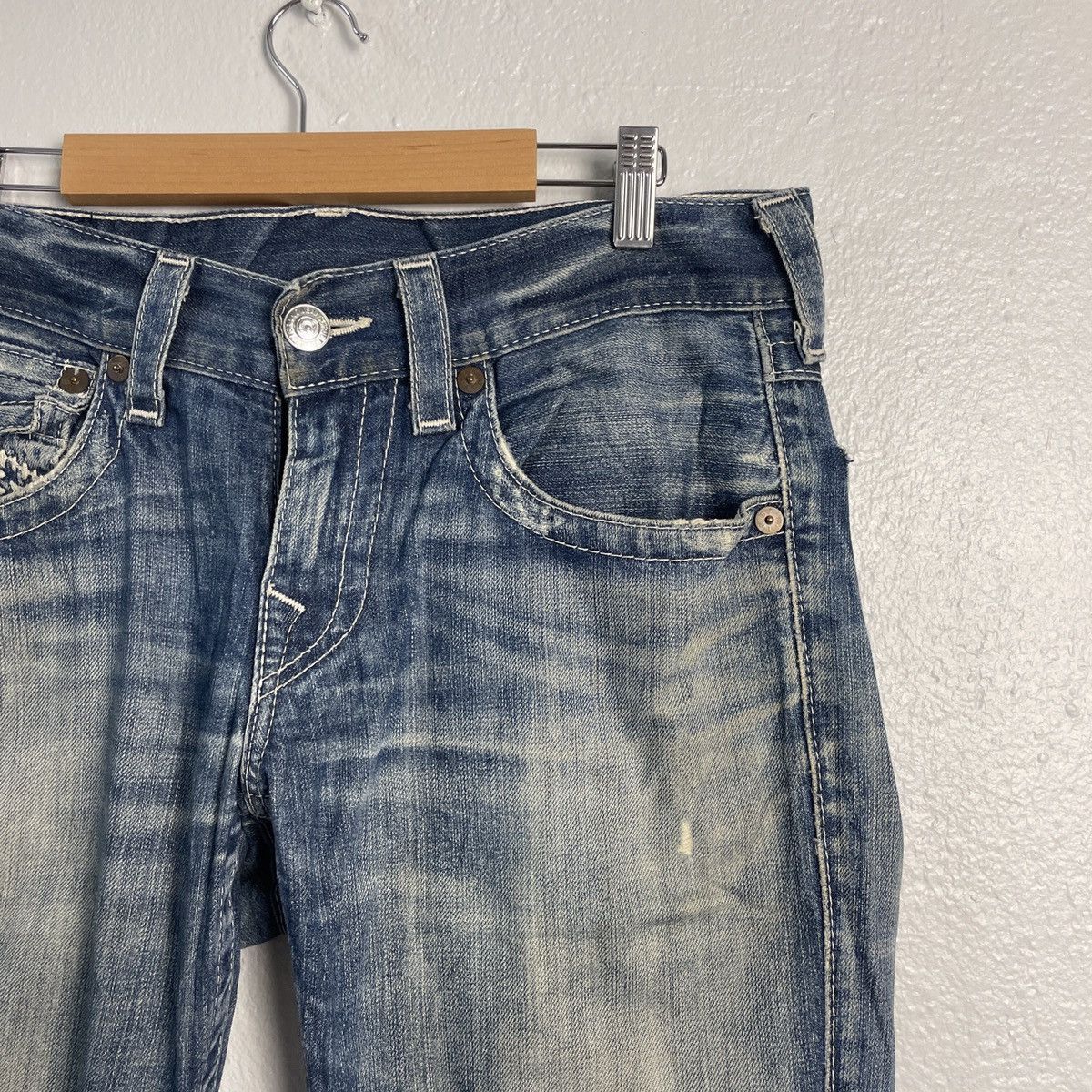 True Religion Vintage True Religion Distressed Denim Size US 33 - 2 Thumbnail
