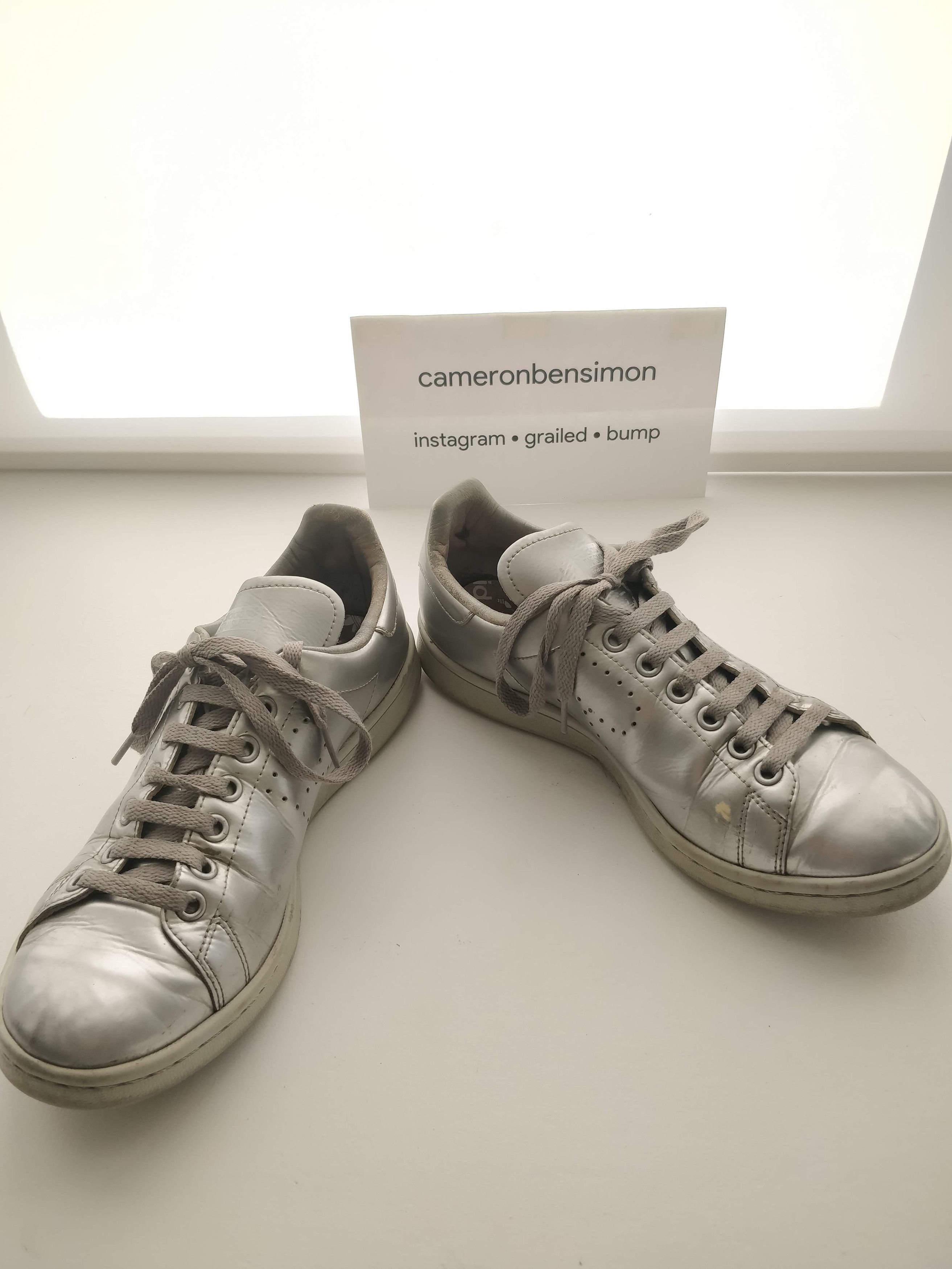Adidas × Raf Simons ⚡️𝐐𝐔𝐈𝐂𝐊 𝐒𝐀𝐋𝐄 Raf Simons x Stan Smith silver Size US 7.5 / EU 40-41 - 4 Thumbnail