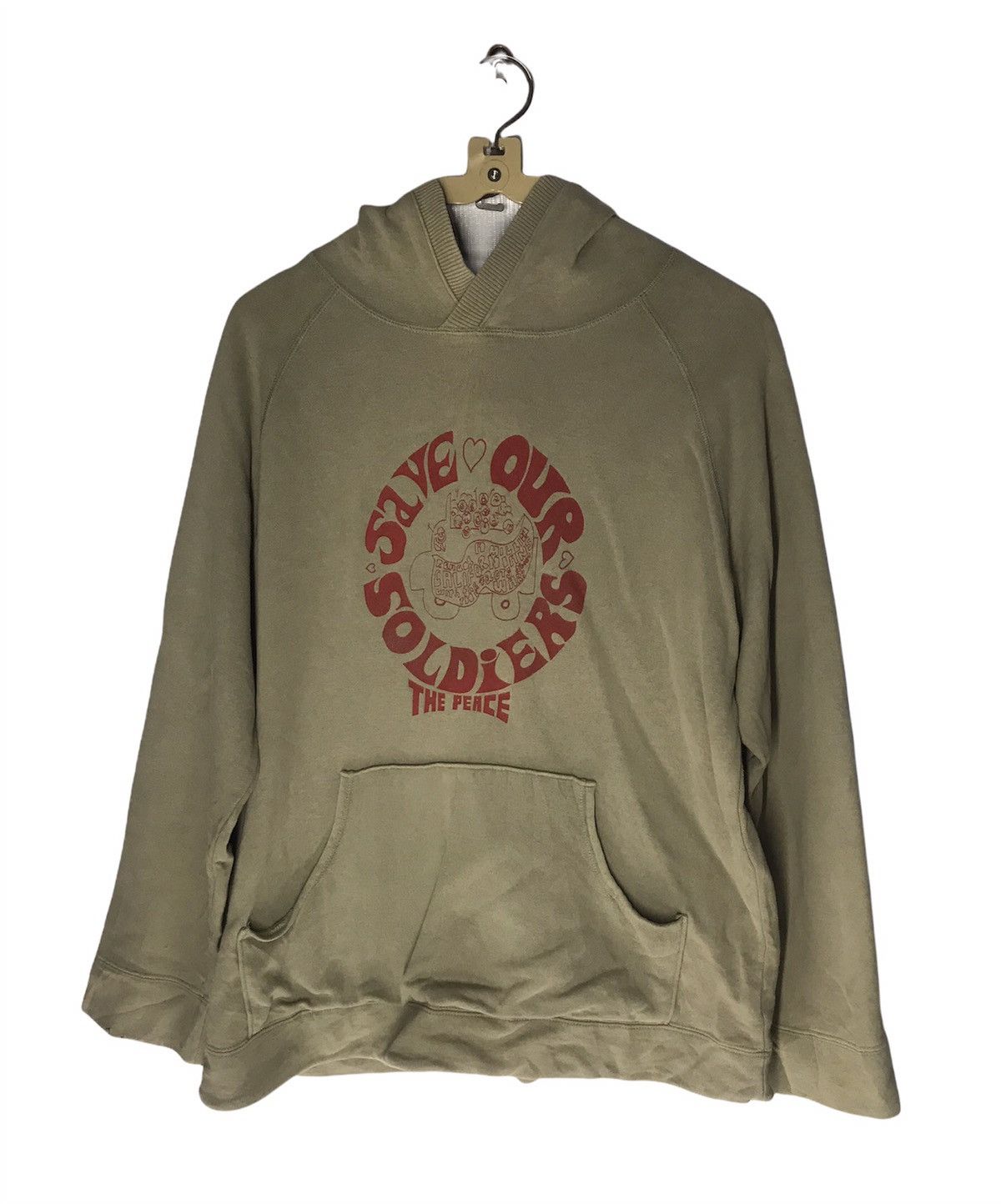 Japanese Brand Hoodie “ save our the soldiers the piece “ pullover Size US M / EU 48-50 / 2 - 1 Thumbnail