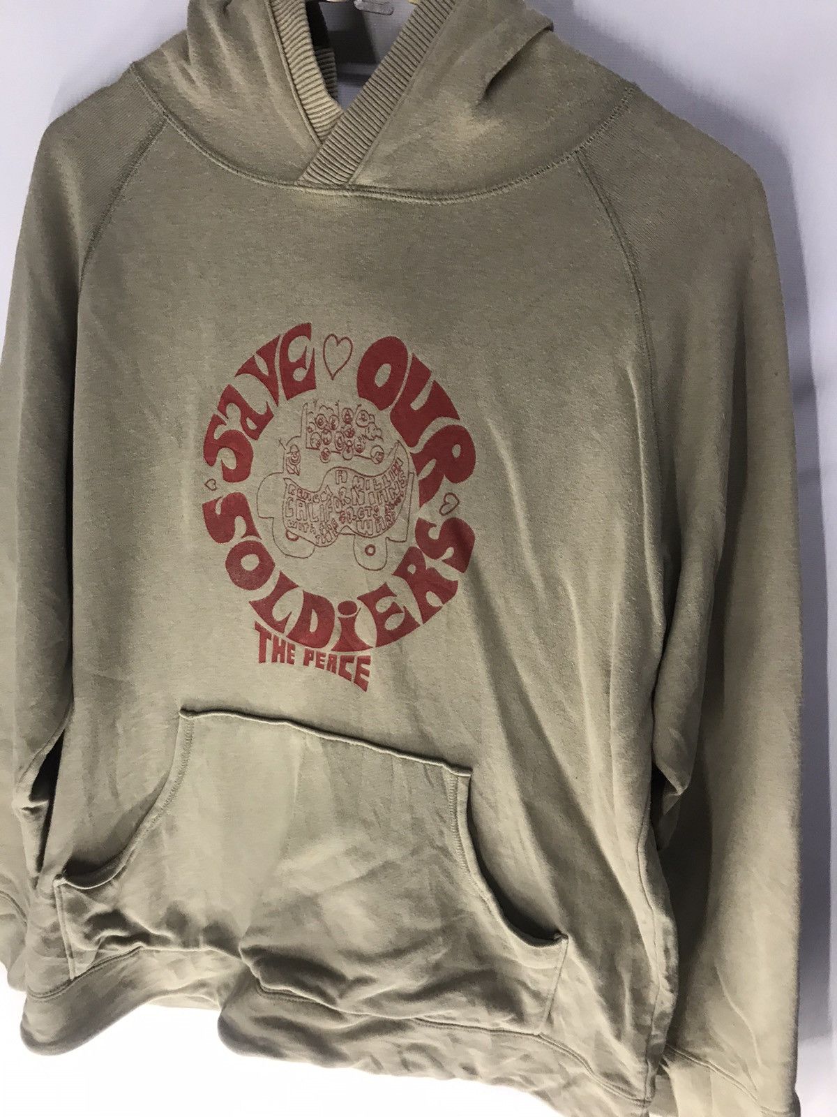 Japanese Brand Hoodie “ save our the soldiers the piece “ pullover Size US M / EU 48-50 / 2 - 4 Thumbnail