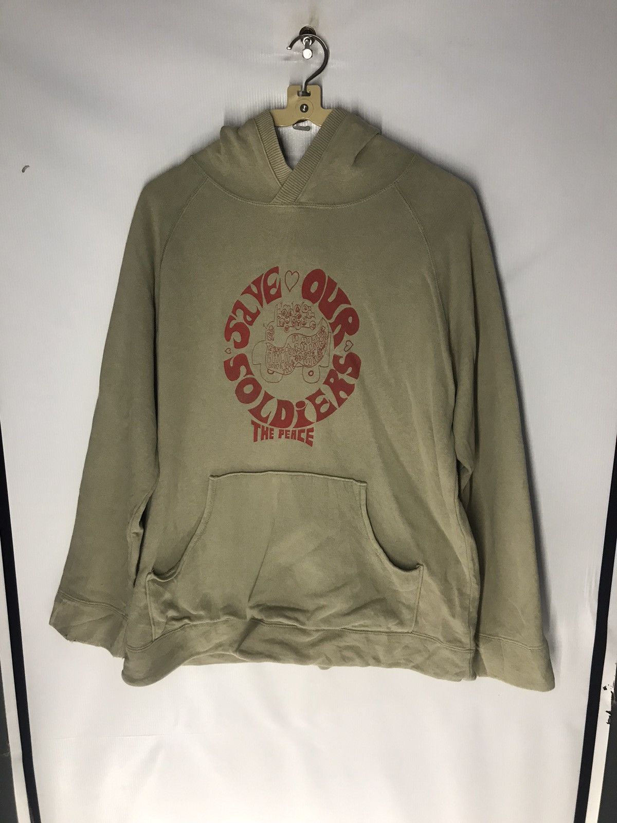 Japanese Brand Hoodie “ save our the soldiers the piece “ pullover Size US M / EU 48-50 / 2 - 6 Thumbnail