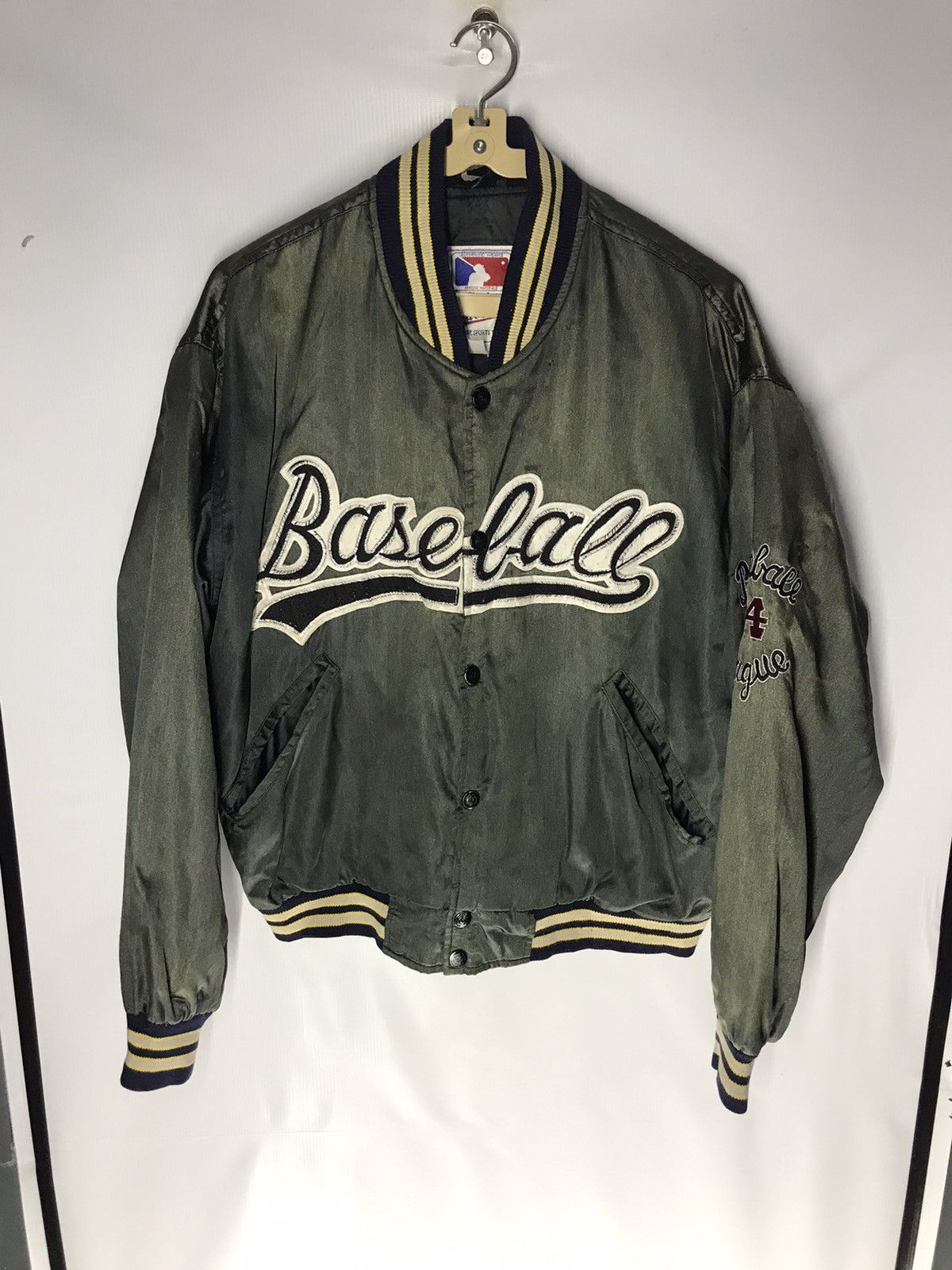 Japanese Brand Bombers jacket baseball spellout snap button by mac hope Size US M / EU 48-50 / 2 - 7 Thumbnail