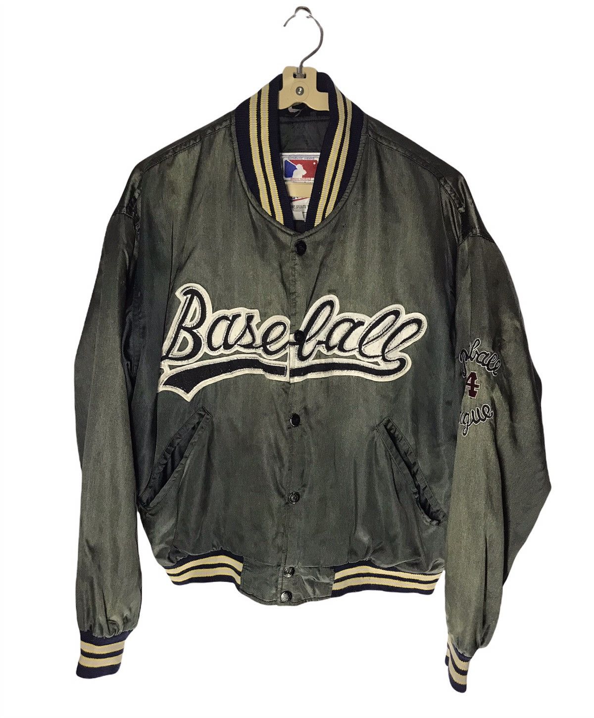 Japanese Brand Bombers jacket baseball spellout snap button by mac hope Size US M / EU 48-50 / 2 - 1 Thumbnail