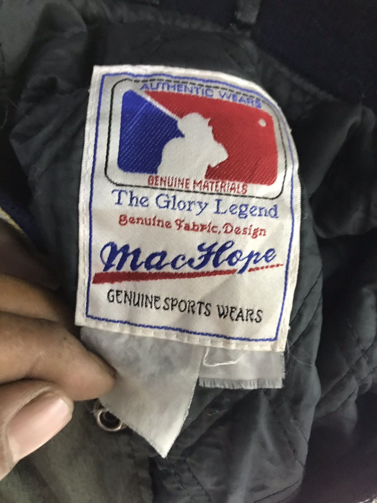 Japanese Brand Bombers jacket baseball spellout snap button by mac hope Size US M / EU 48-50 / 2 - 3 Thumbnail