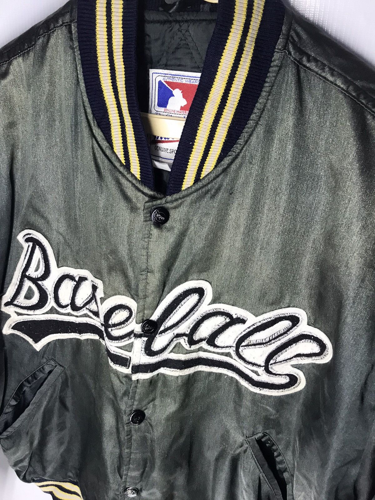 Japanese Brand Bombers jacket baseball spellout snap button by mac hope Size US M / EU 48-50 / 2 - 5 Thumbnail