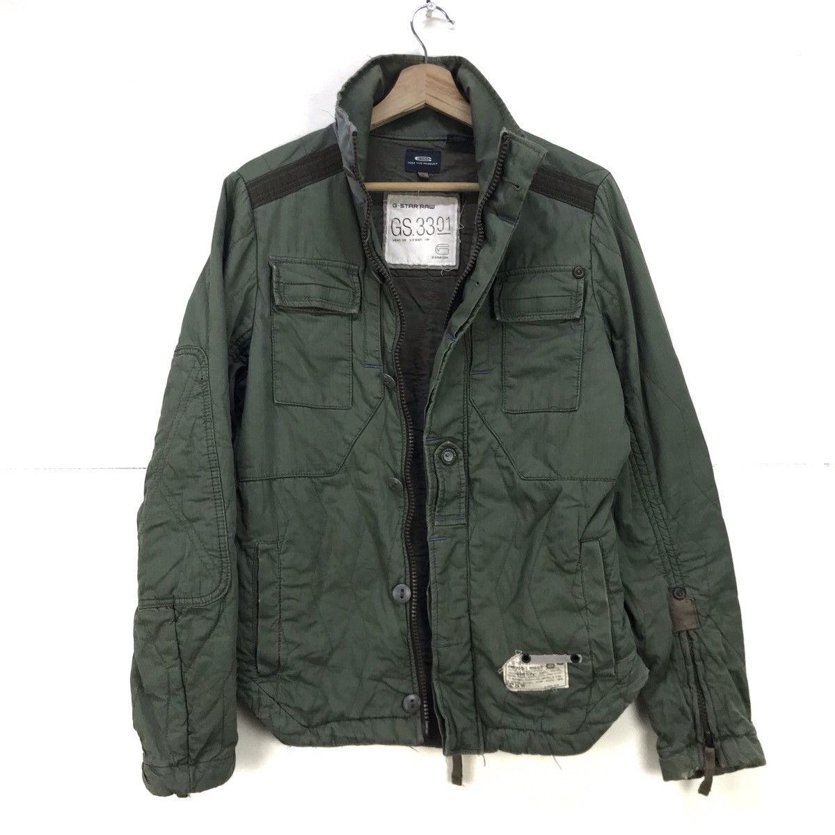 Diesel G Star Raw Military Style GS. 3301 Army Quilted Jacket Grailed