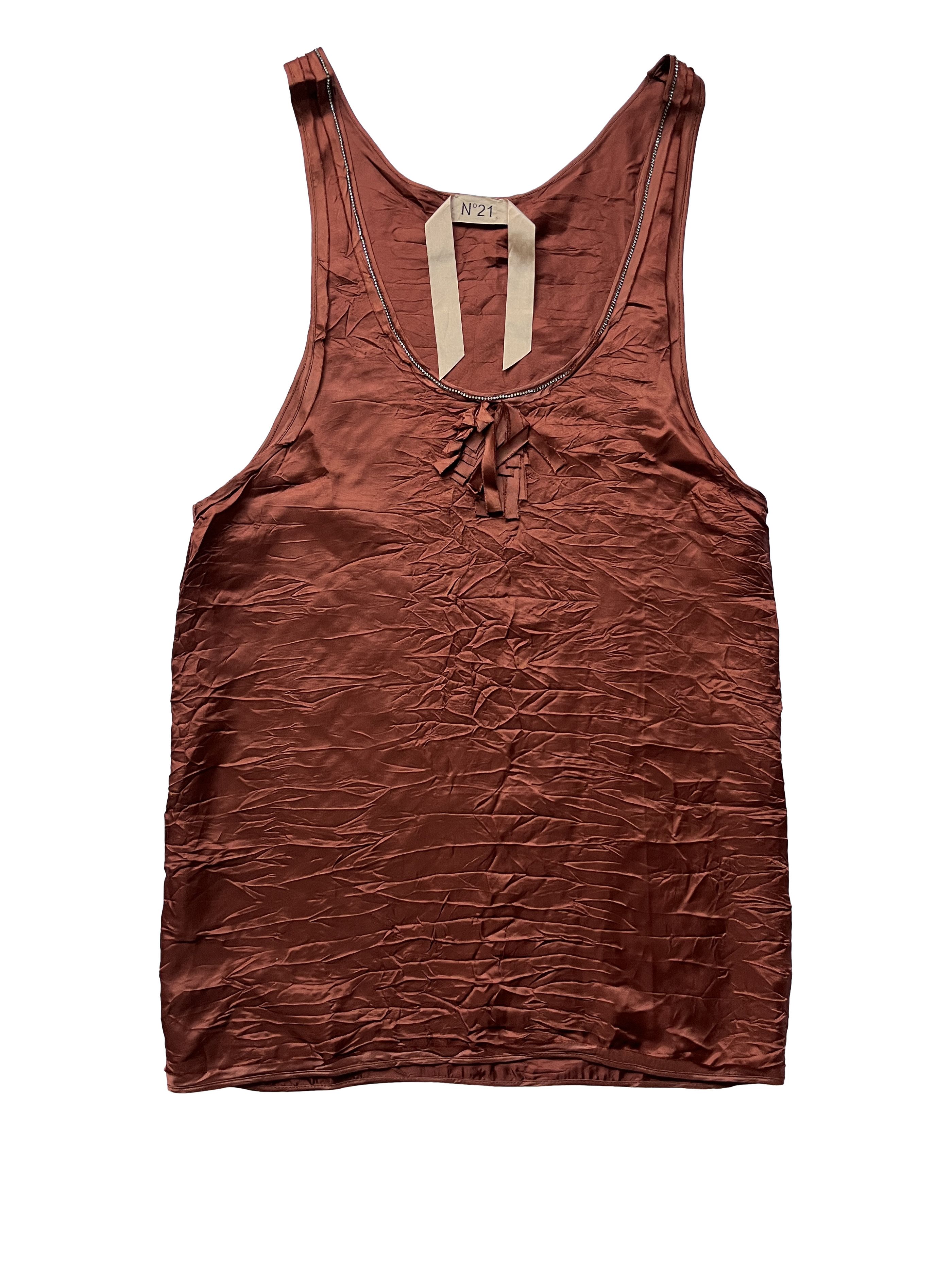 No. 21 ⚡️QUICK SALE⚡️No21. Alessandro Dell'Acqua Brick Red Tank Top Size M / US 6-8 / IT 42-44 - 1 Thumbnail