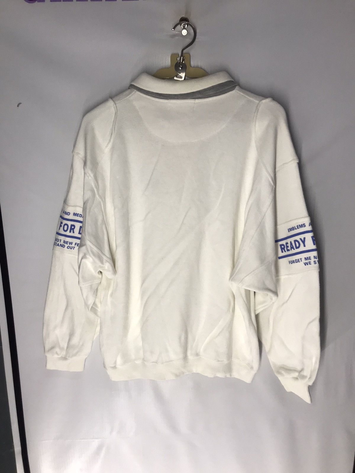 Japanese Brand × Vintage Vintage sweatshirt double collar half button by work folk Size US M / EU 48-50 / 2 - 7 Thumbnail