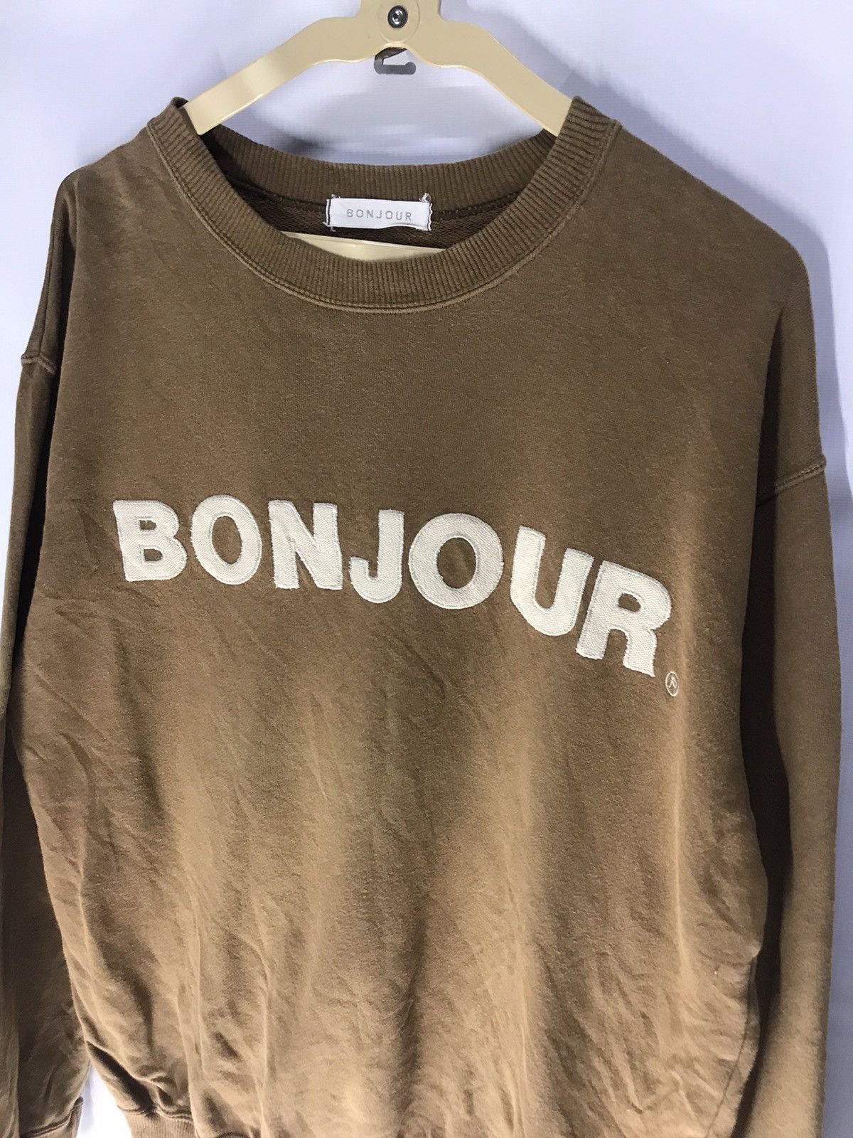 Designer × Japanese Brand Bonjour spellout crewneck sweatshirt Size US L / EU 52-54 / 3 - 5 Thumbnail