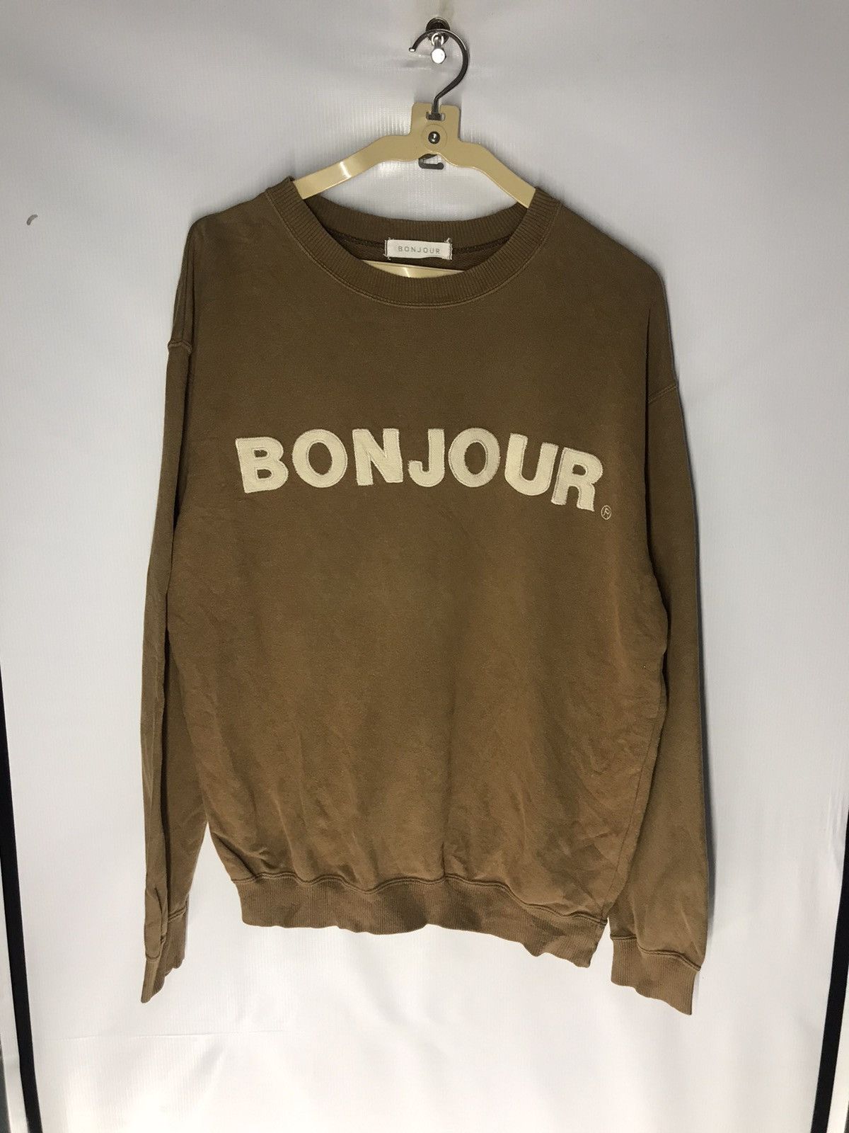 Designer × Japanese Brand Bonjour spellout crewneck sweatshirt Size US L / EU 52-54 / 3 - 6 Thumbnail