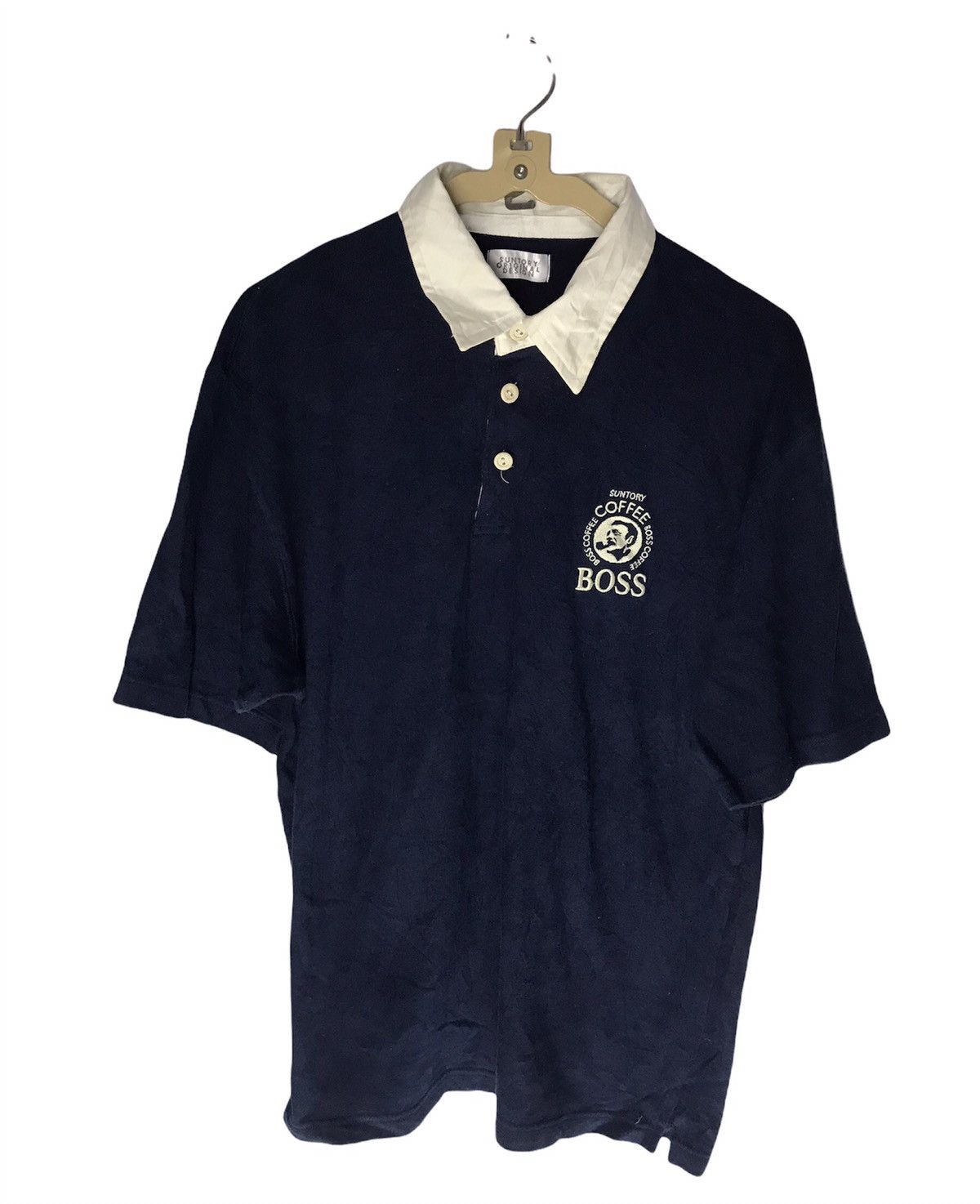 Japanese Brand Santory coffee polos shirt embroidered logo Size US L / EU 52-54 / 3 - 1 Thumbnail