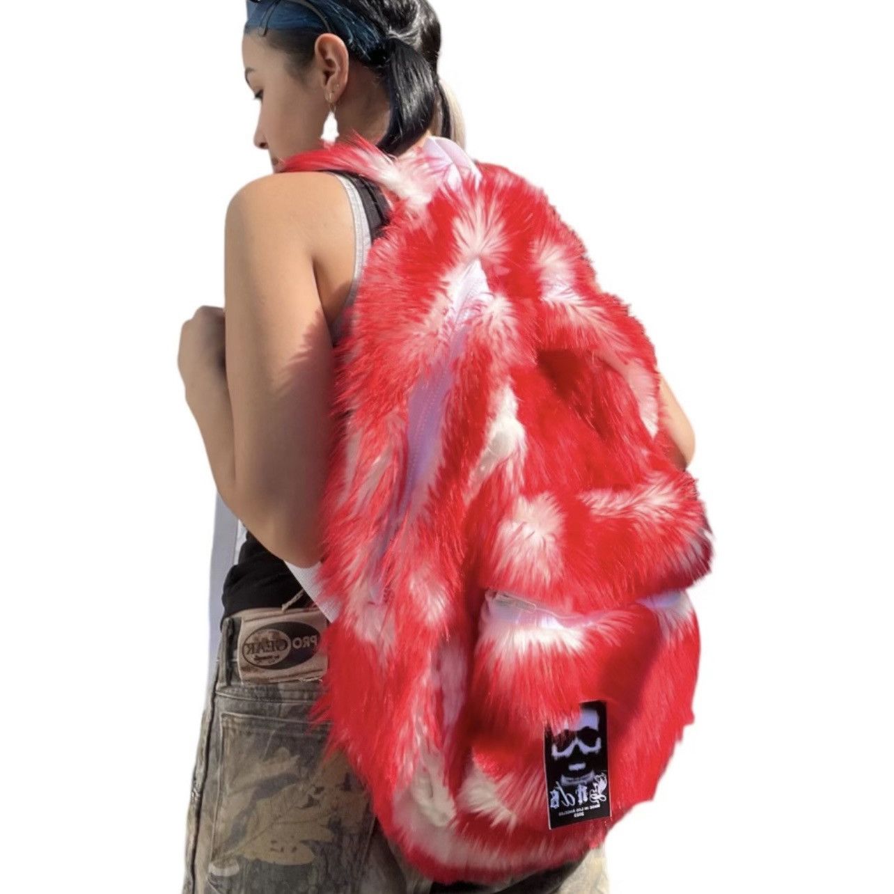 Ends Repair Ends Repair Faux Fur Backpack Size ONE SIZE - 3 Thumbnail