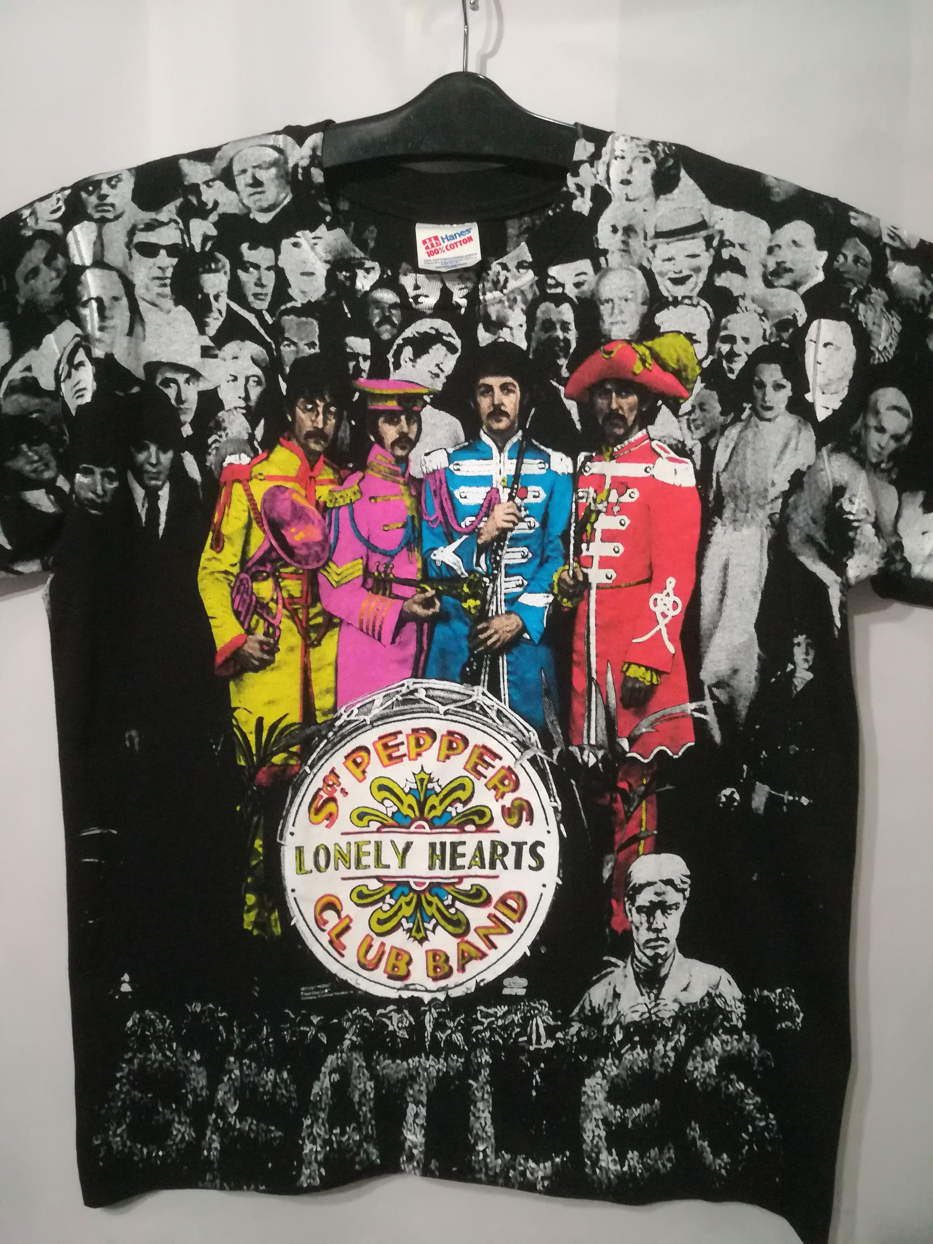 Band Tees × Vintage Vintage 90s Deadstock The Beatles Fullprint Tshirt Size US L / EU 52-54 / 3 - 1 Thumbnail