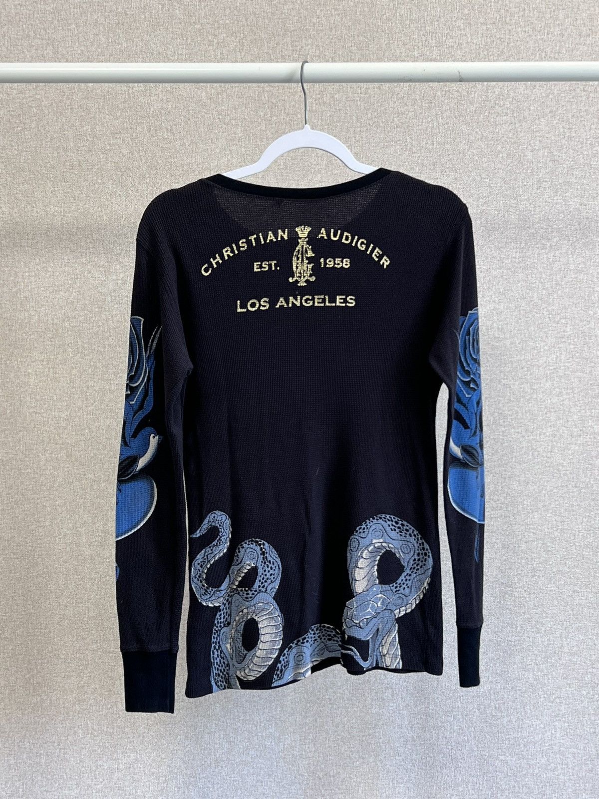 Christian Audigier Christian Audigier scull roses black long sleeve shirt Size US M / EU 48-50 / 2 - 8 Thumbnail