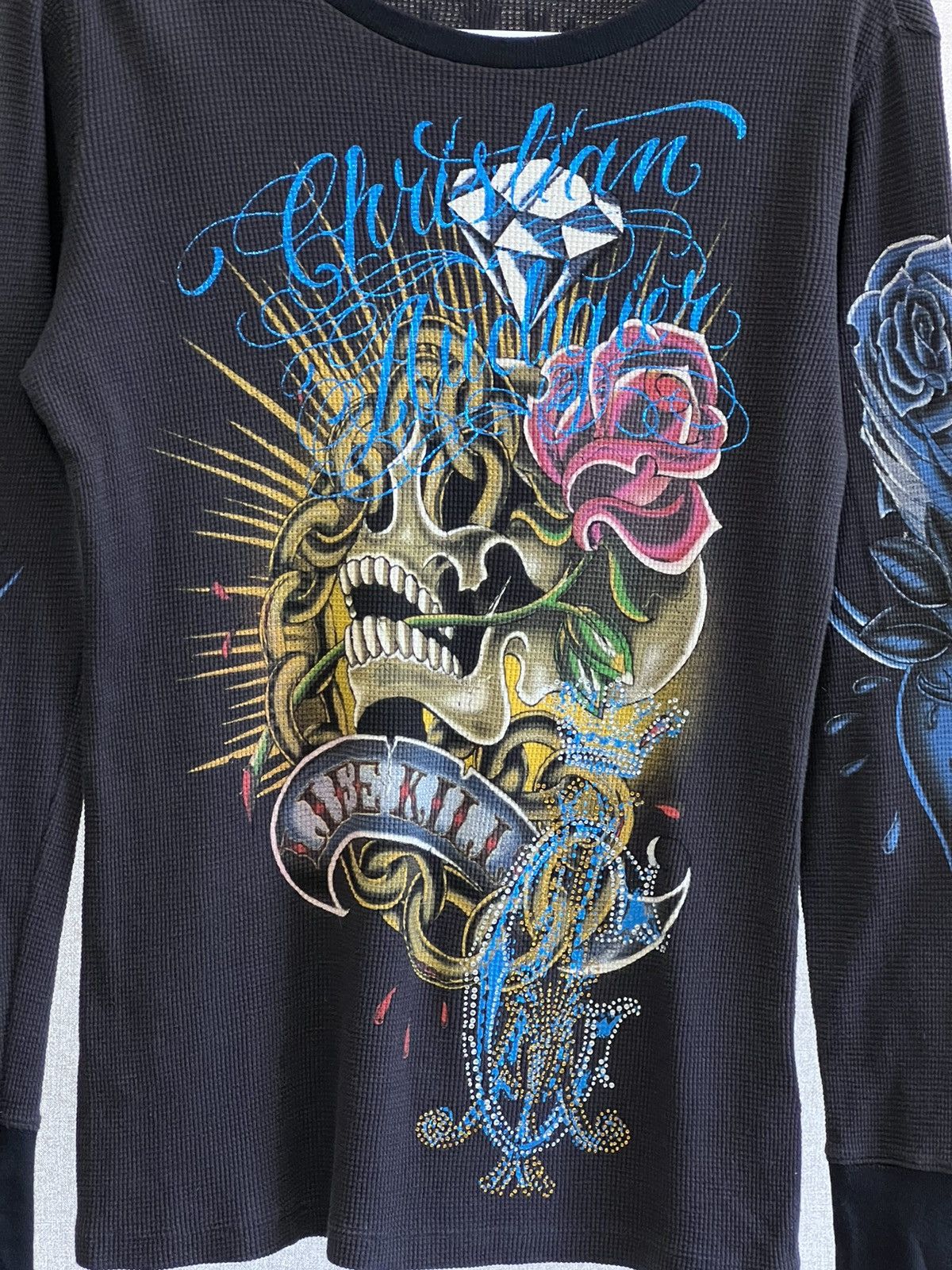 Christian Audigier Christian Audigier scull roses black long sleeve shirt Size US M / EU 48-50 / 2 - 4 Thumbnail