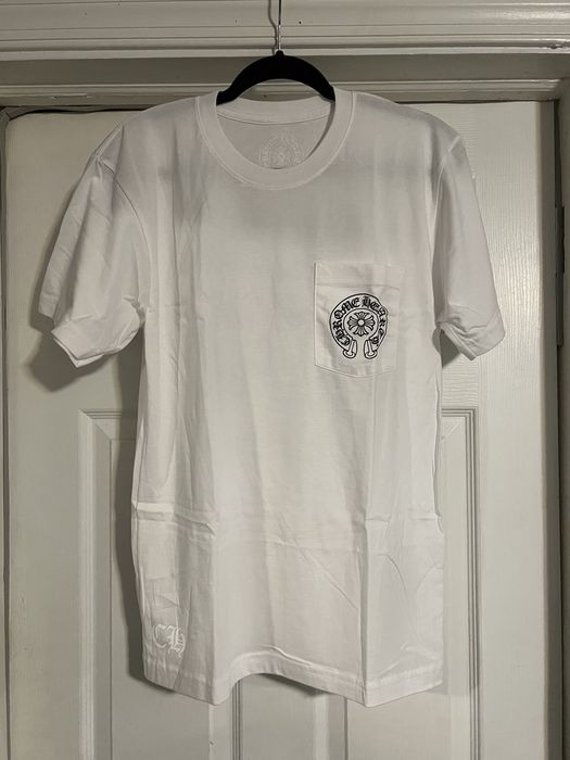 Chrome Hearts Chrome Hearts Horseshoe Logo Pocket TShirt White Large