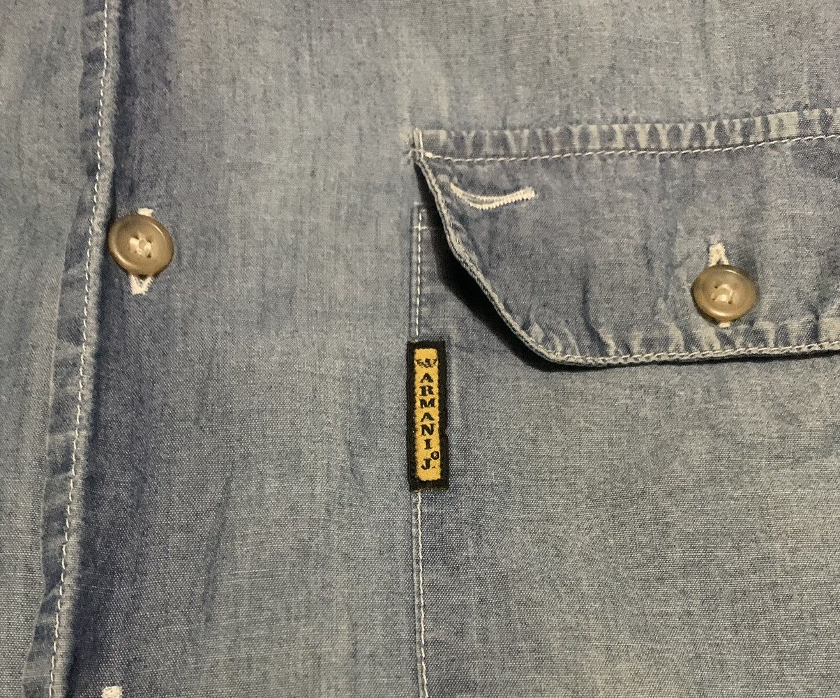 Armani Vintage 80s Armani Jeans Blue Denim Shirt Size US S / EU 44-46 / 1 - 4 Thumbnail