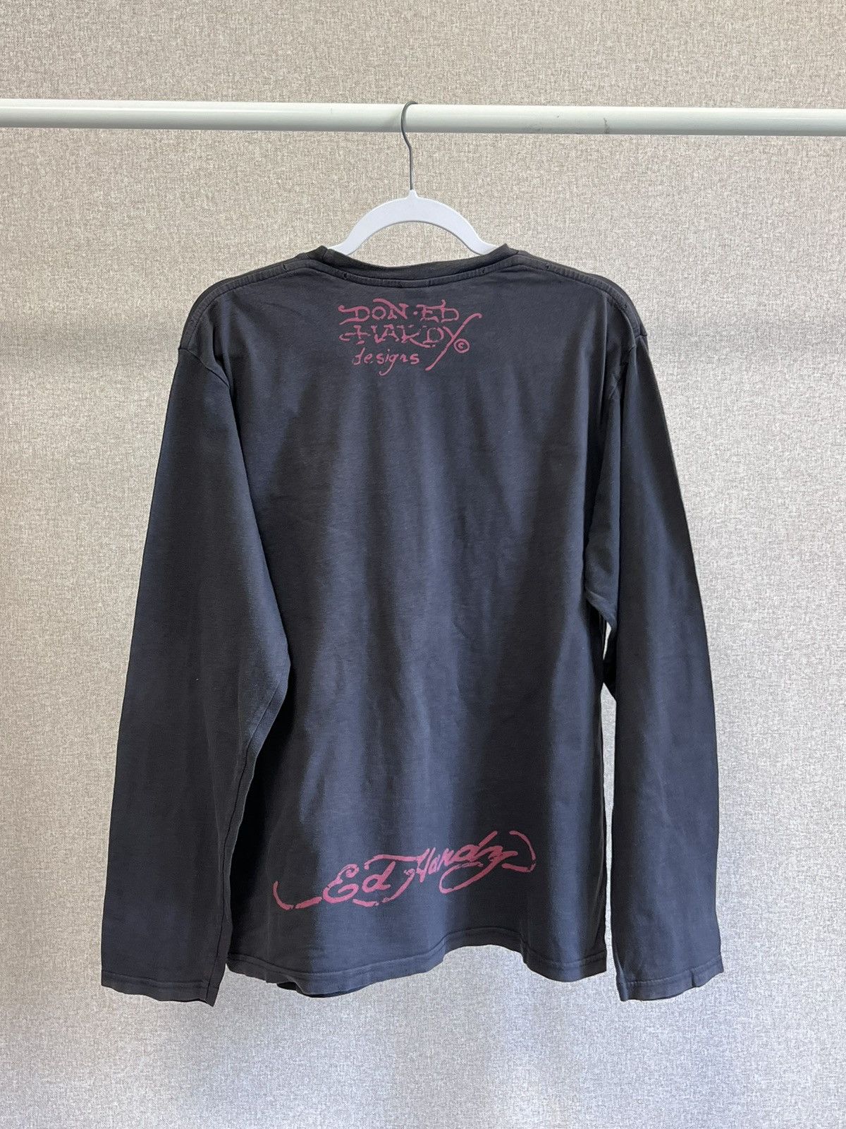 Christian Audigier Ed Hardy by Christian Audigier sculls big logo long sleeve Size US XL / EU 56 / 4 - 7 Thumbnail