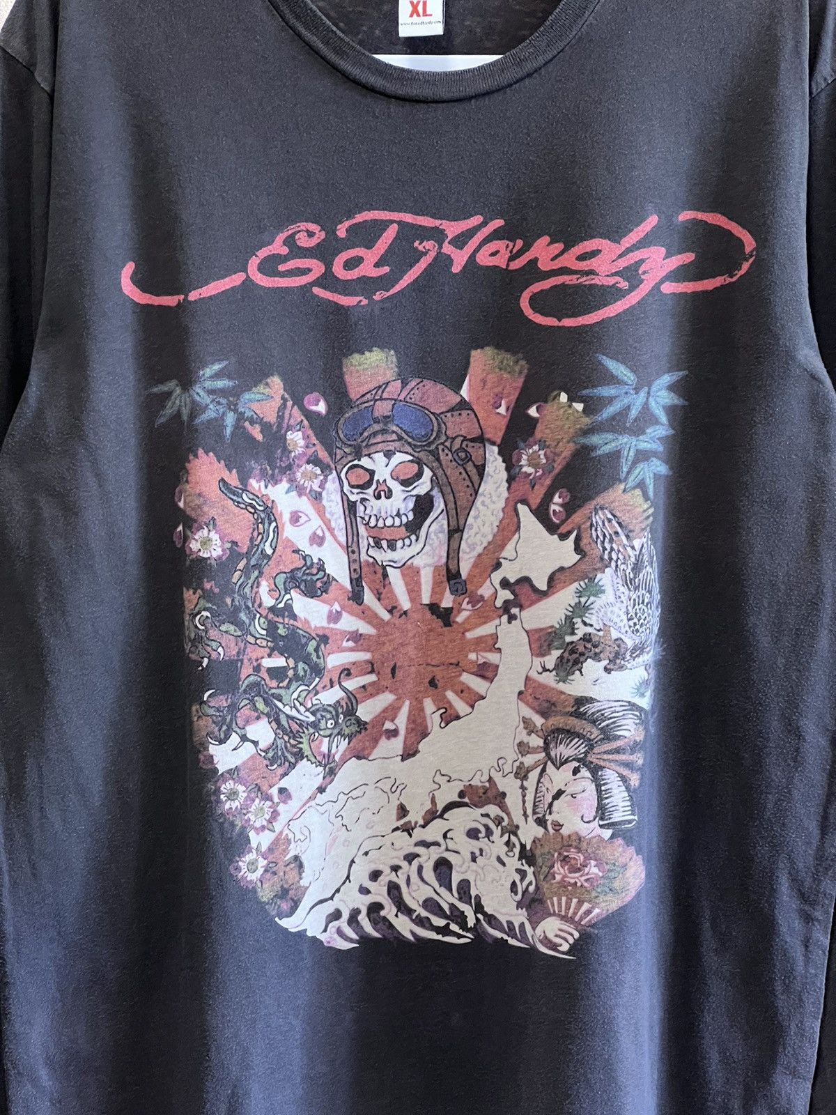 Christian Audigier Ed Hardy by Christian Audigier sculls big logo long sleeve Size US XL / EU 56 / 4 - 4 Thumbnail