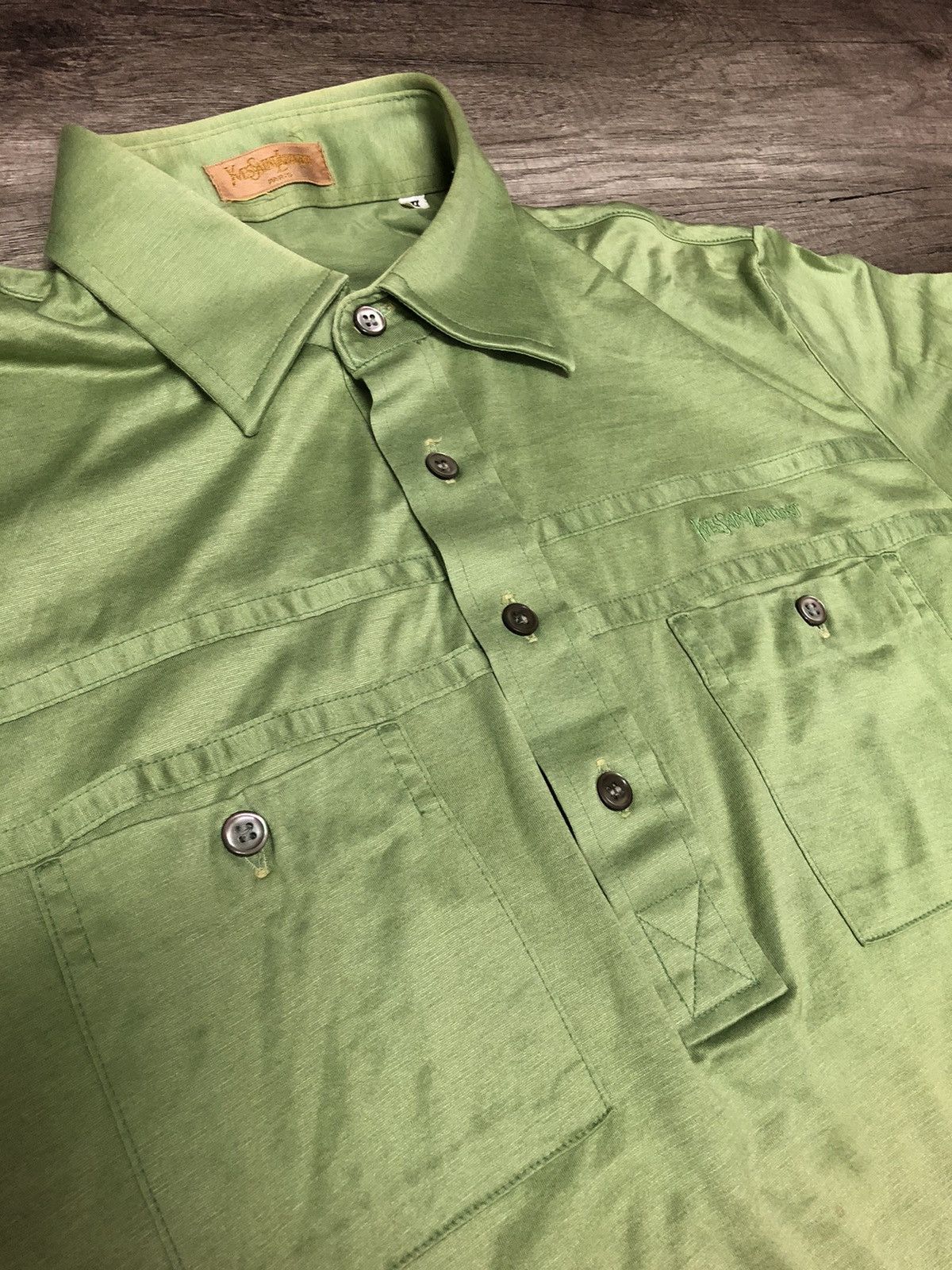 Designer × Vintage × Yves Saint Laurent Vintage Yves Saint Lauren Paris Polo Tee Shirt Size US M / EU 48-50 / 2 - 2 Thumbnail