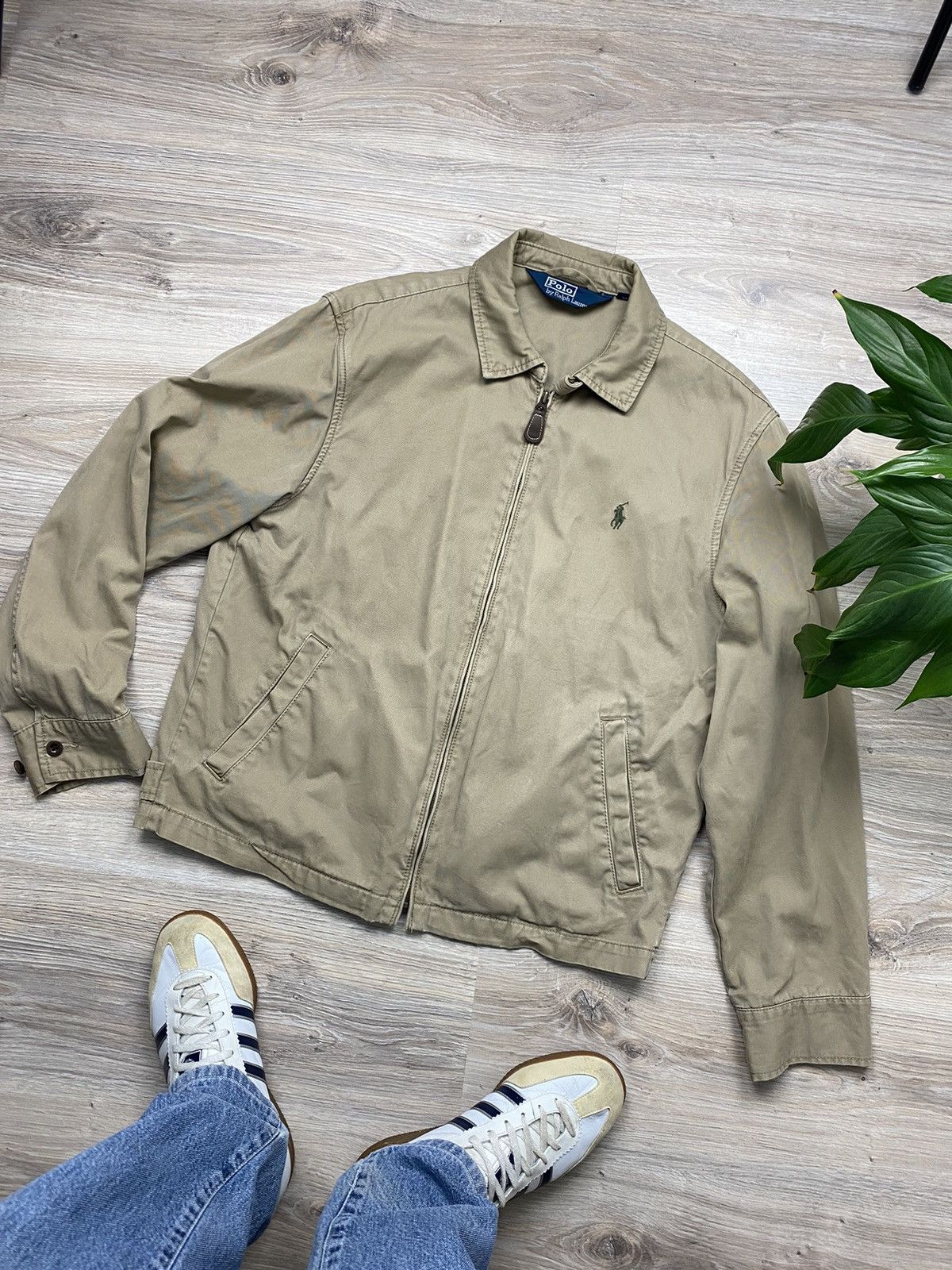 Vintage 90s Polo Ralph Lauren Harrington Jacket Dark Blue