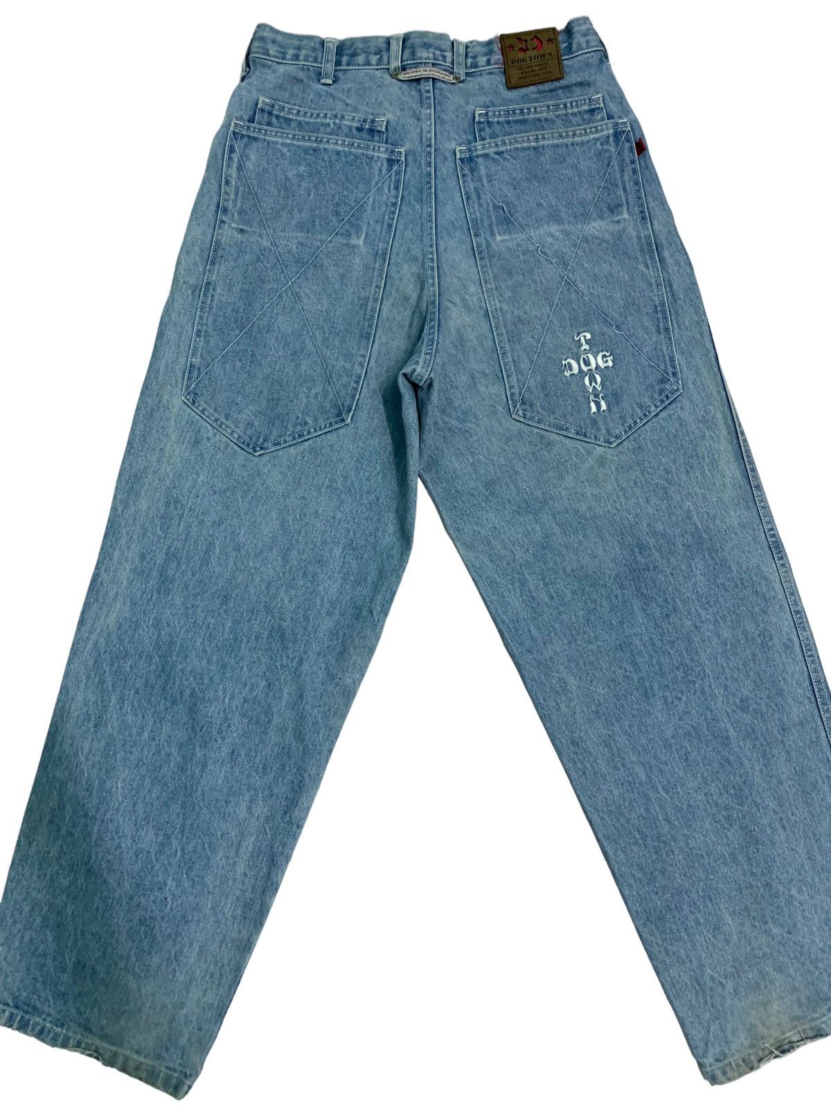 Dogtown Vintage 90s Hip Hop DogTown Distressed Baggy Jeans Size US 30 / EU 46 - 3 Thumbnail