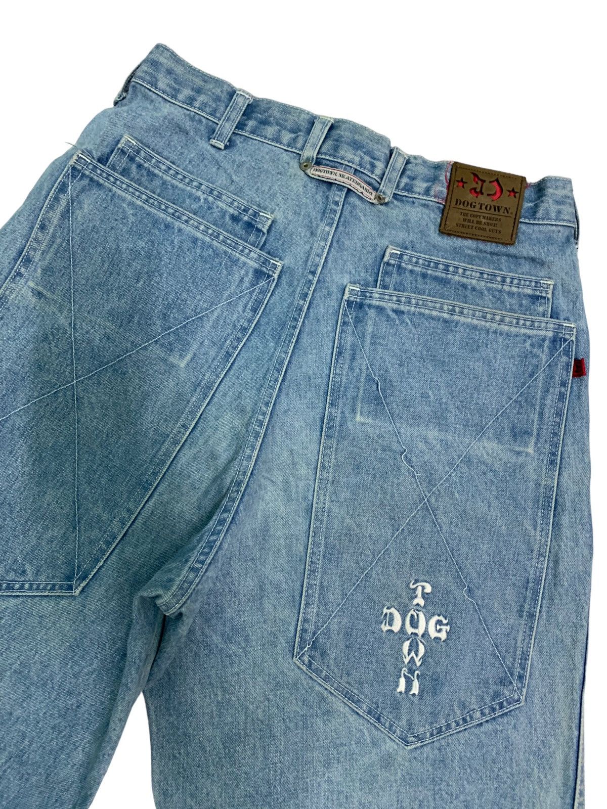 Dogtown Vintage 90s Hip Hop DogTown Distressed Baggy Jeans Size US 30 / EU 46 - 5 Thumbnail