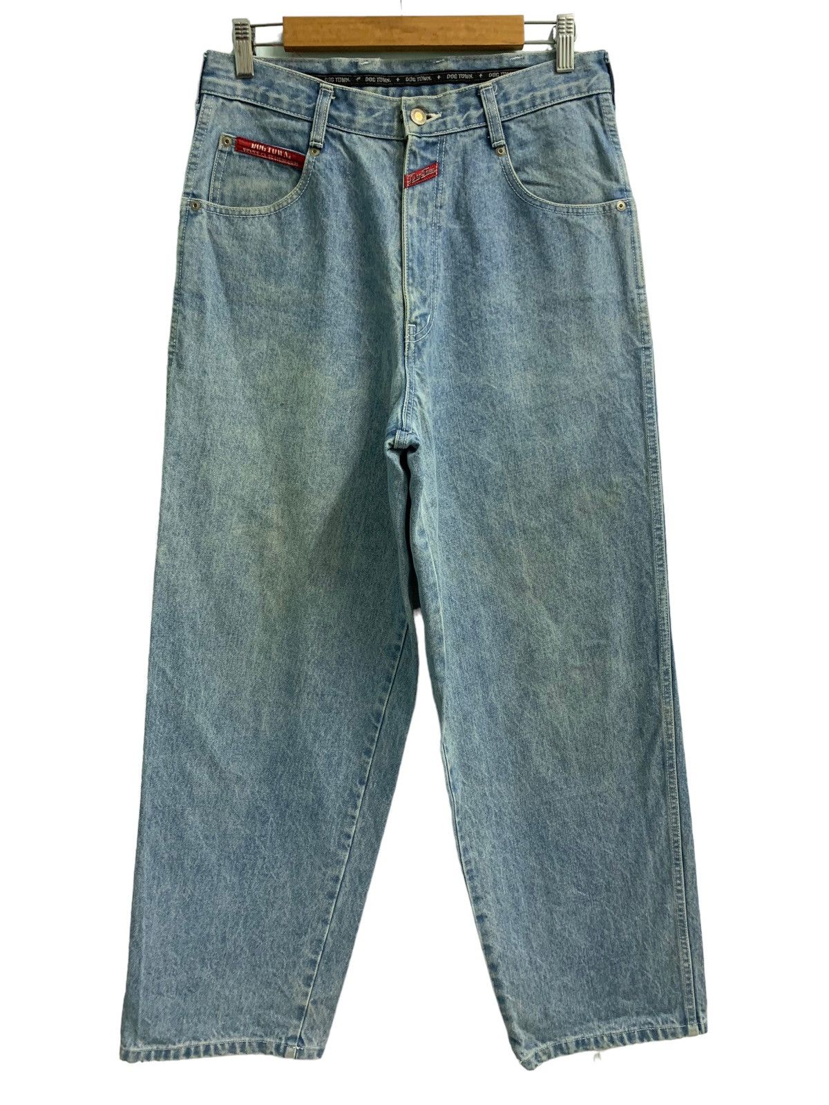 Dogtown Vintage 90s Hip Hop DogTown Distressed Baggy Jeans Size US 30 / EU 46 - 2 Thumbnail
