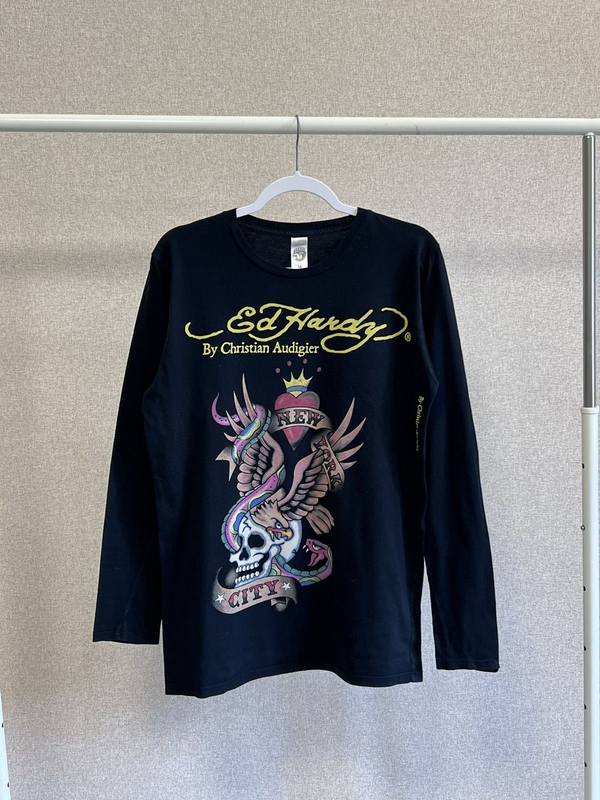 Ed Hardy by Christian Audigier sculls eagle long sleeve
