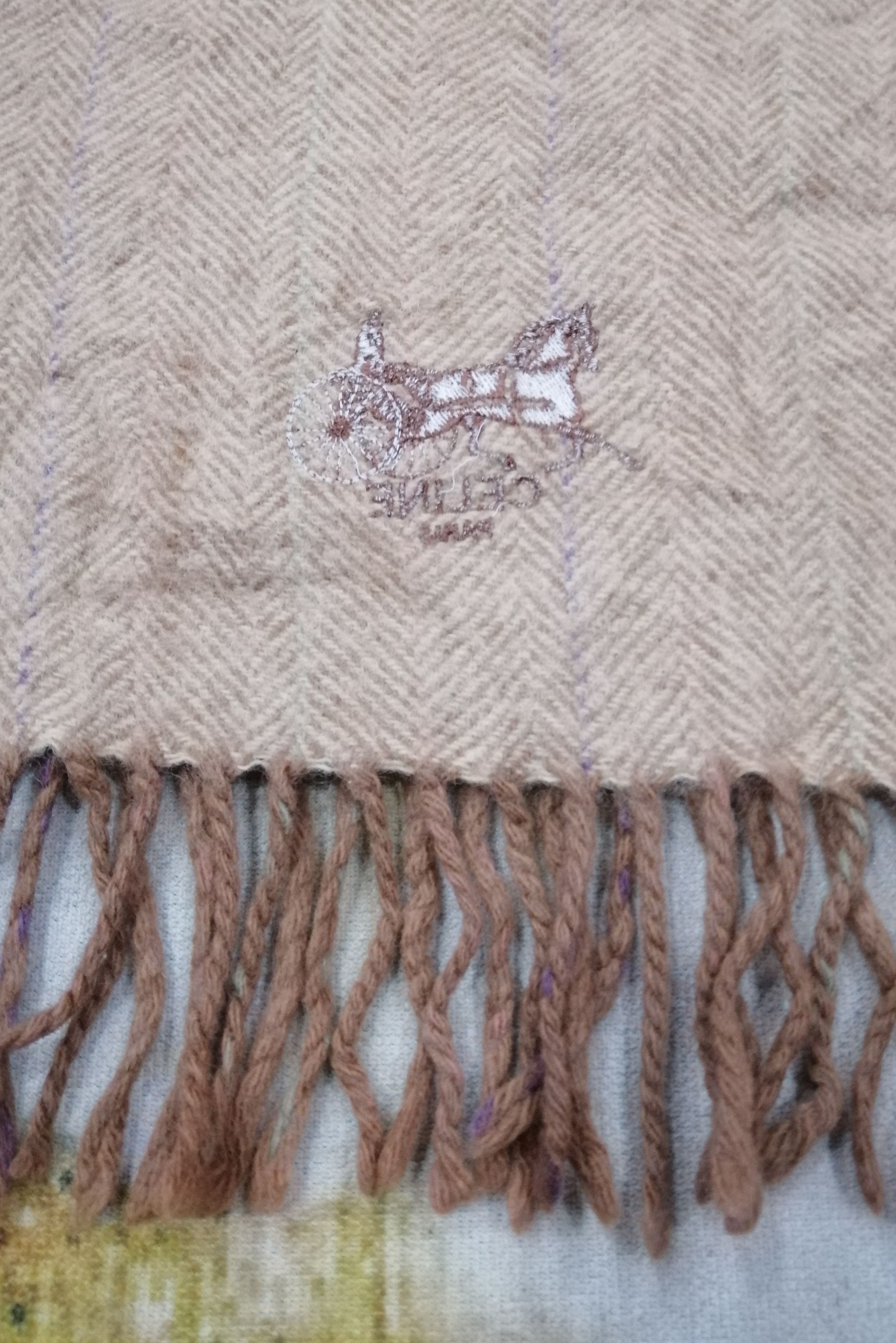 Celine Vintage CELINE Paris Cashmere & Wool Muffler Scraf Size ONE SIZE - 9 Thumbnail