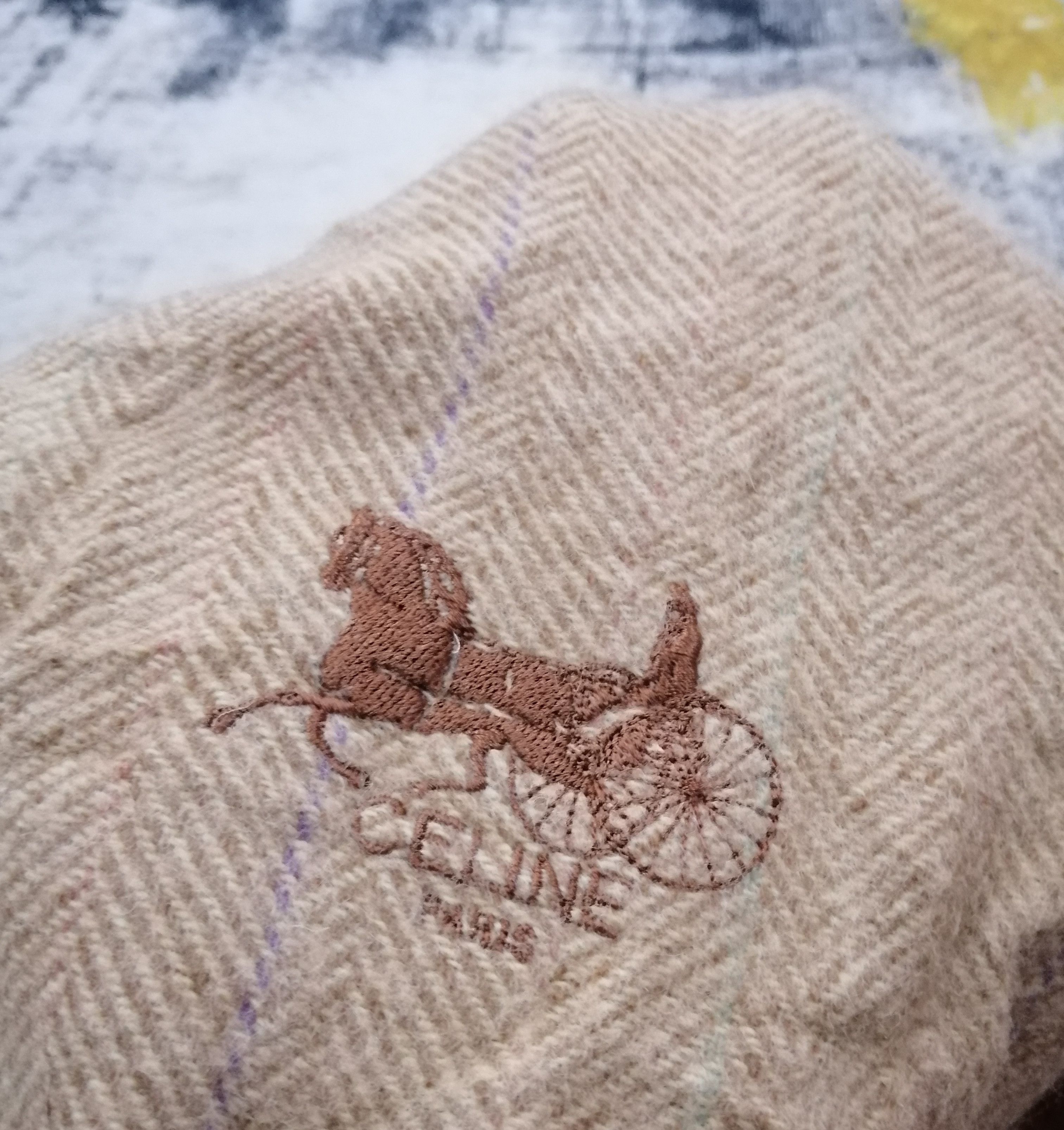 Celine Vintage CELINE Paris Cashmere & Wool Muffler Scraf Size ONE SIZE - 5 Thumbnail