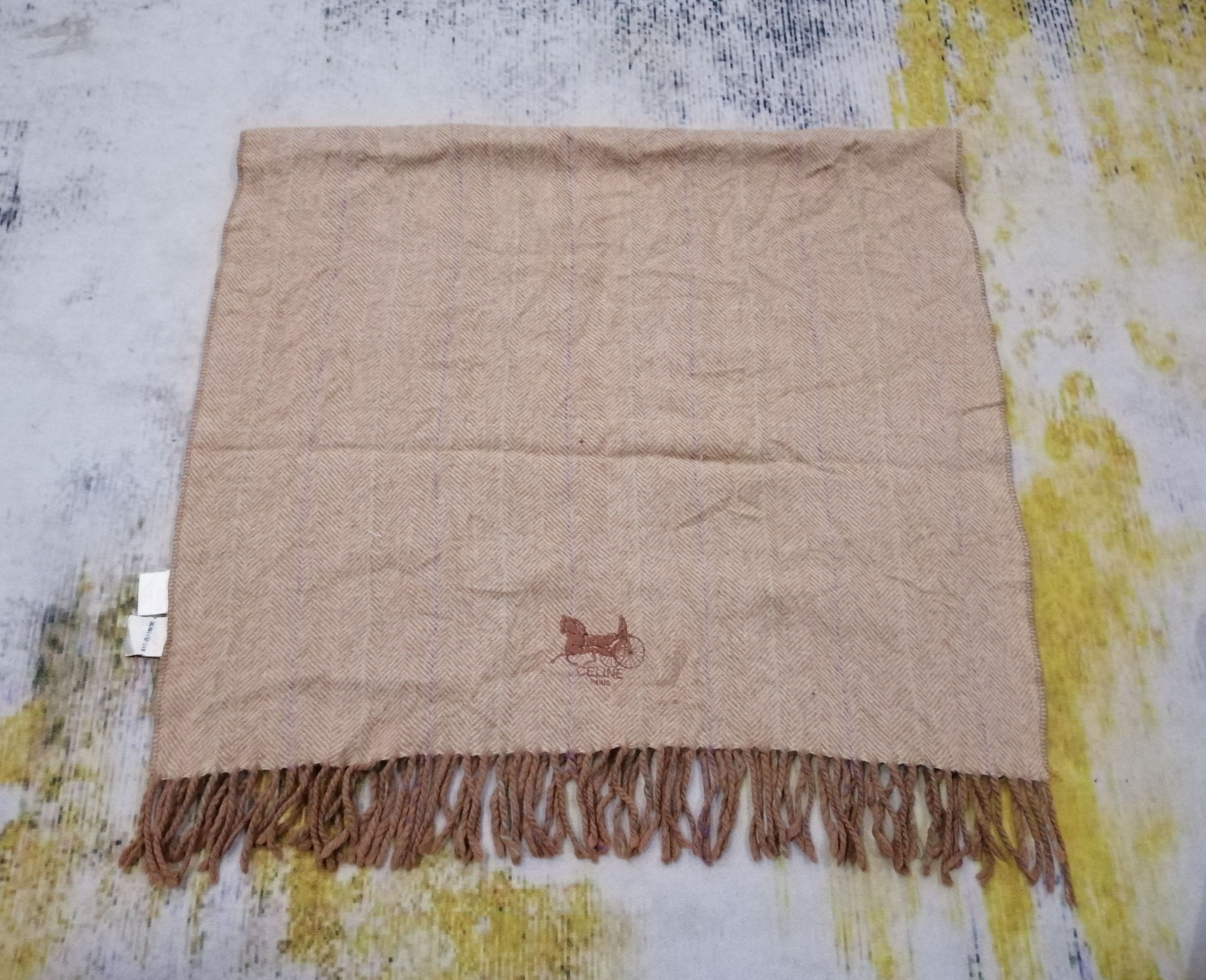 Celine Vintage CELINE Paris Cashmere & Wool Muffler Scraf Size ONE SIZE - 4 Thumbnail