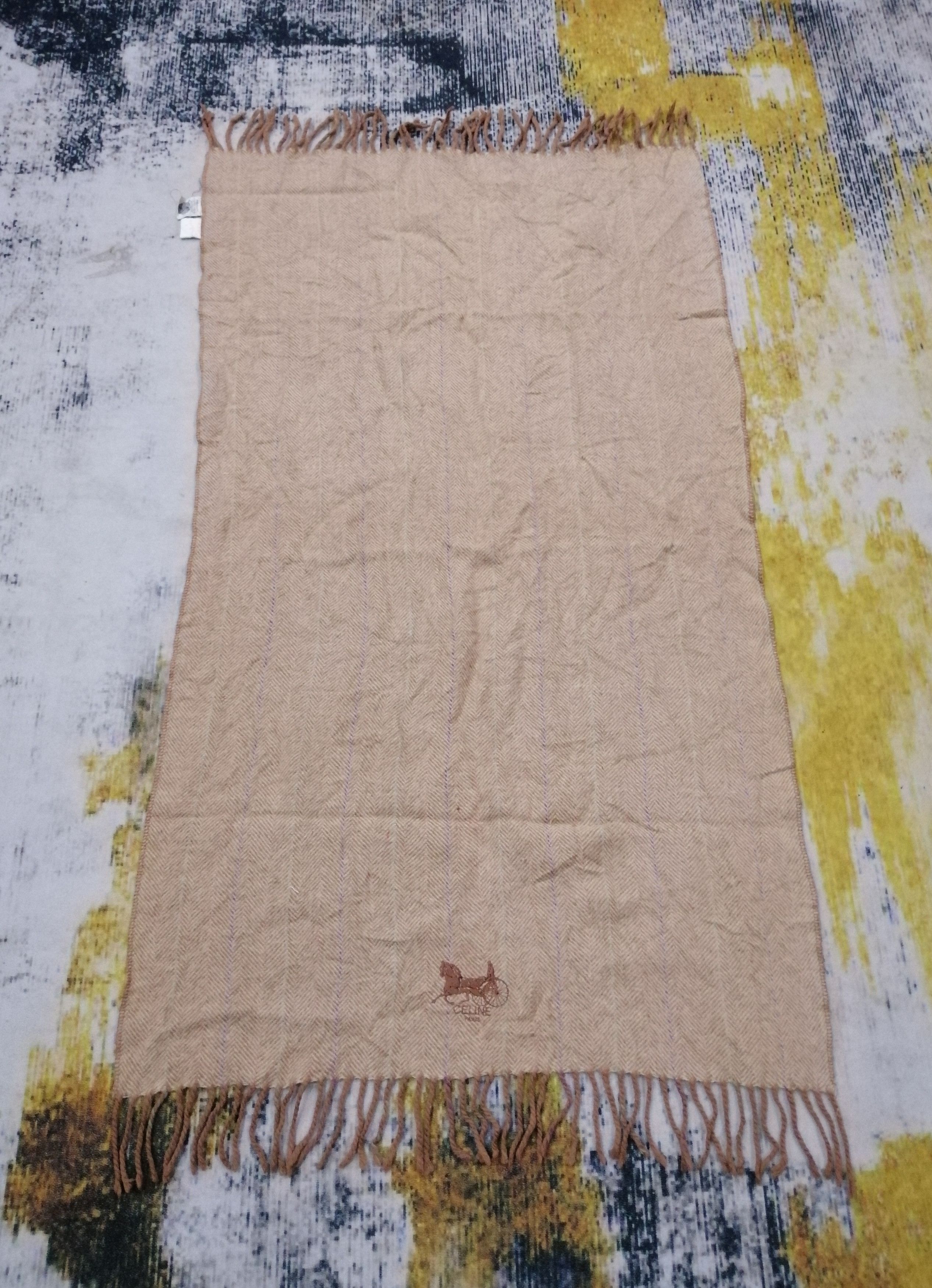 Celine Vintage CELINE Paris Cashmere & Wool Muffler Scraf Size ONE SIZE - 2 Thumbnail