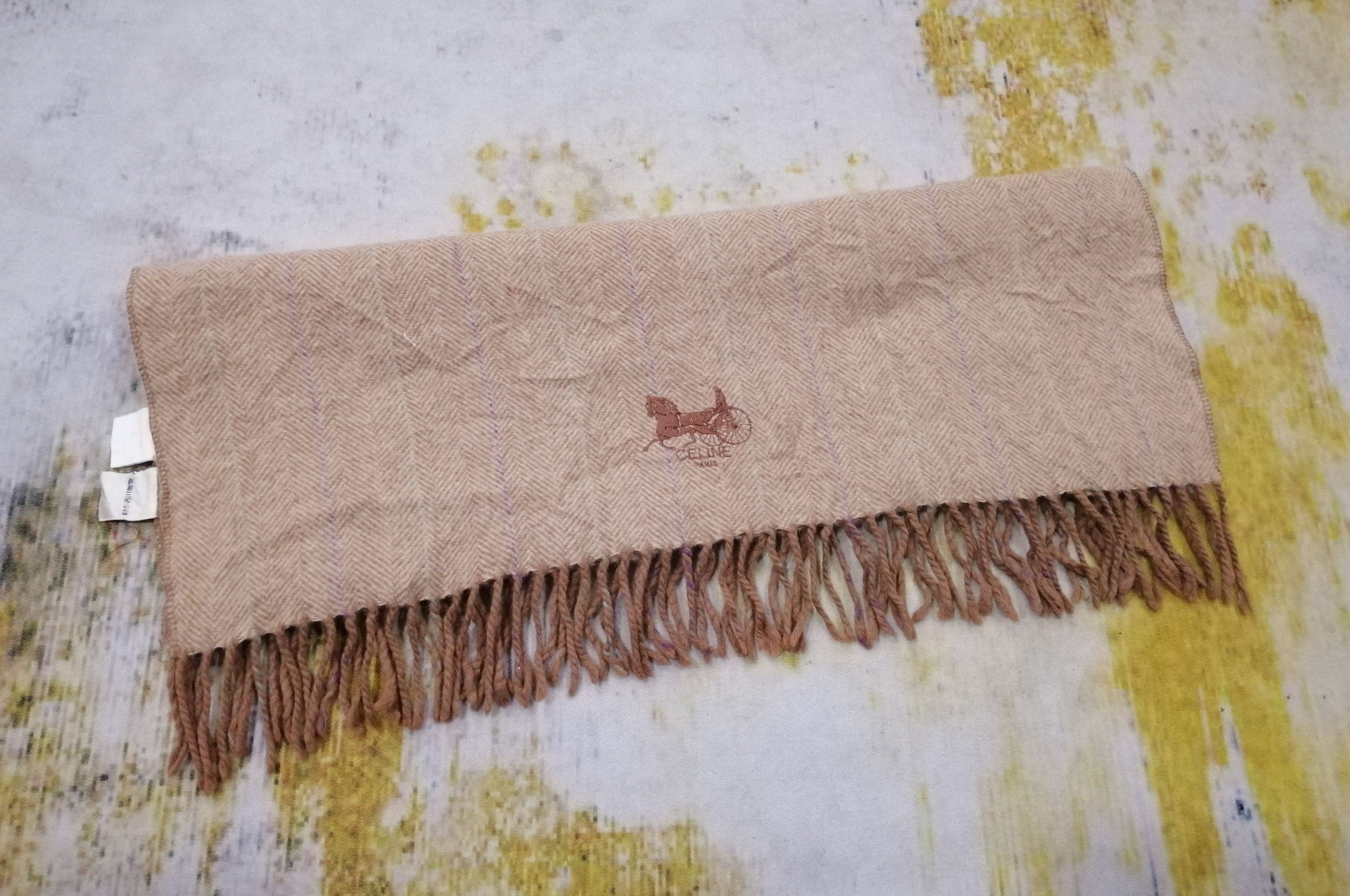 Celine Vintage CELINE Paris Cashmere & Wool Muffler Scraf Size ONE SIZE - 1 Thumbnail