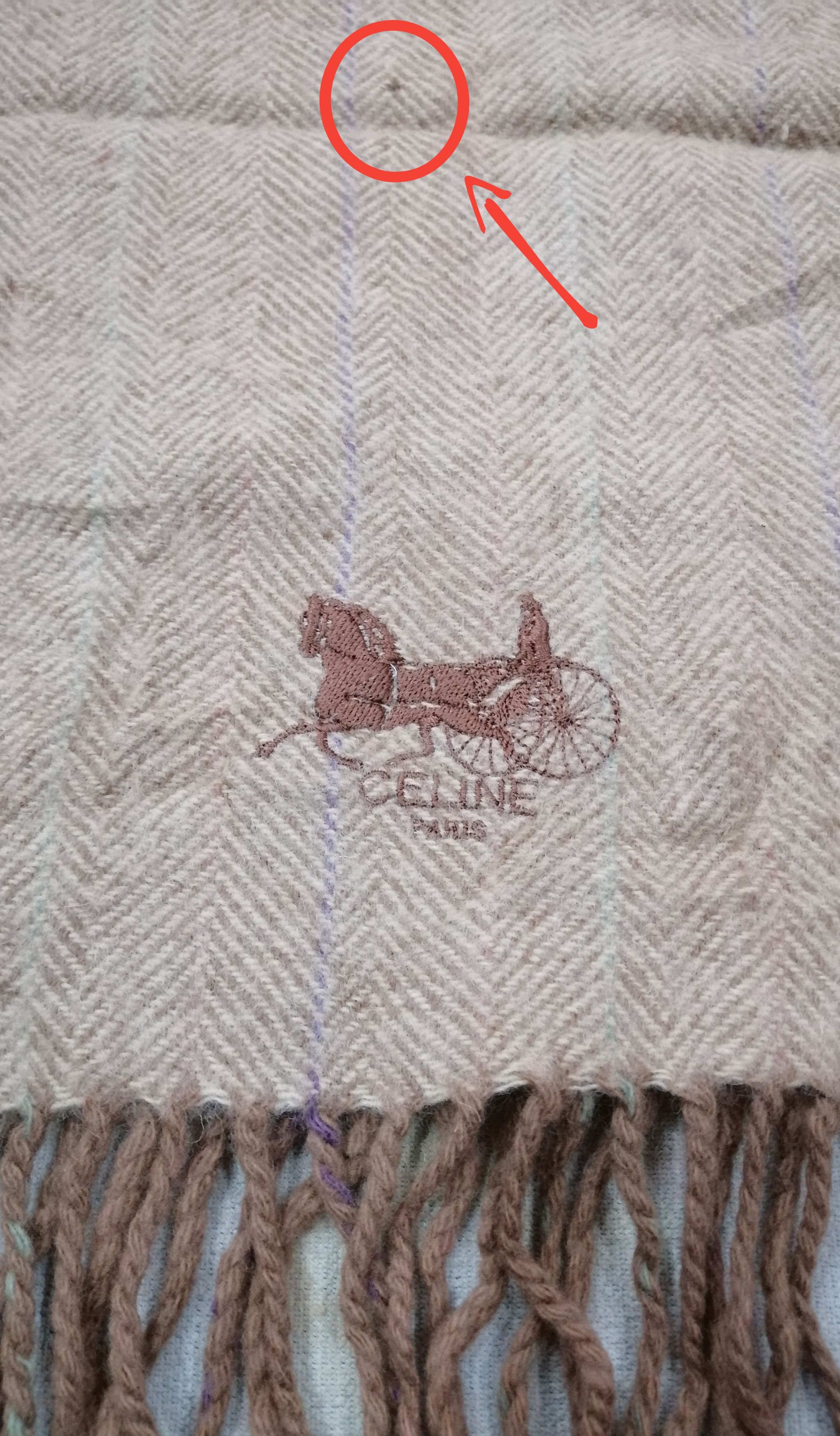 Celine Vintage CELINE Paris Cashmere & Wool Muffler Scraf Size ONE SIZE - 6 Thumbnail