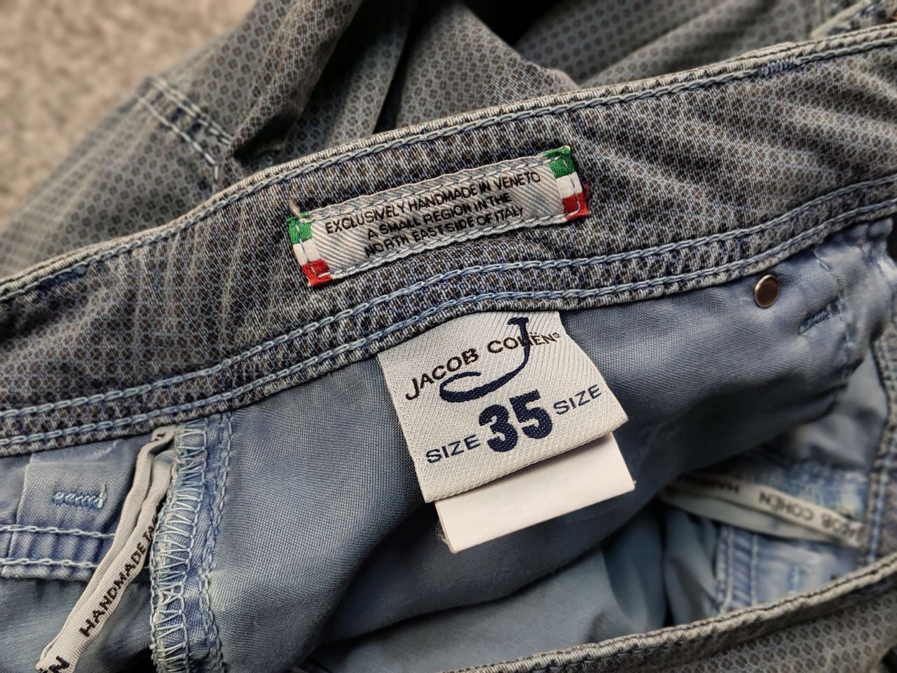 Jacob Cohen Jacob Cohen 622 limited edition comfort Pattern blue Pants Size US 35 - 11 Thumbnail