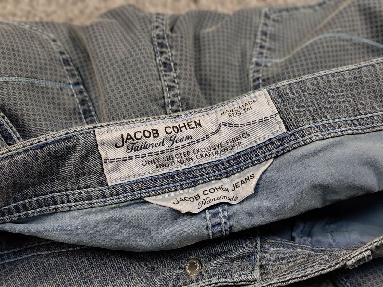 Jacob Cohen Jacob Cohen 622 limited edition comfort Pattern blue Pants Size US 35 - 10 Thumbnail