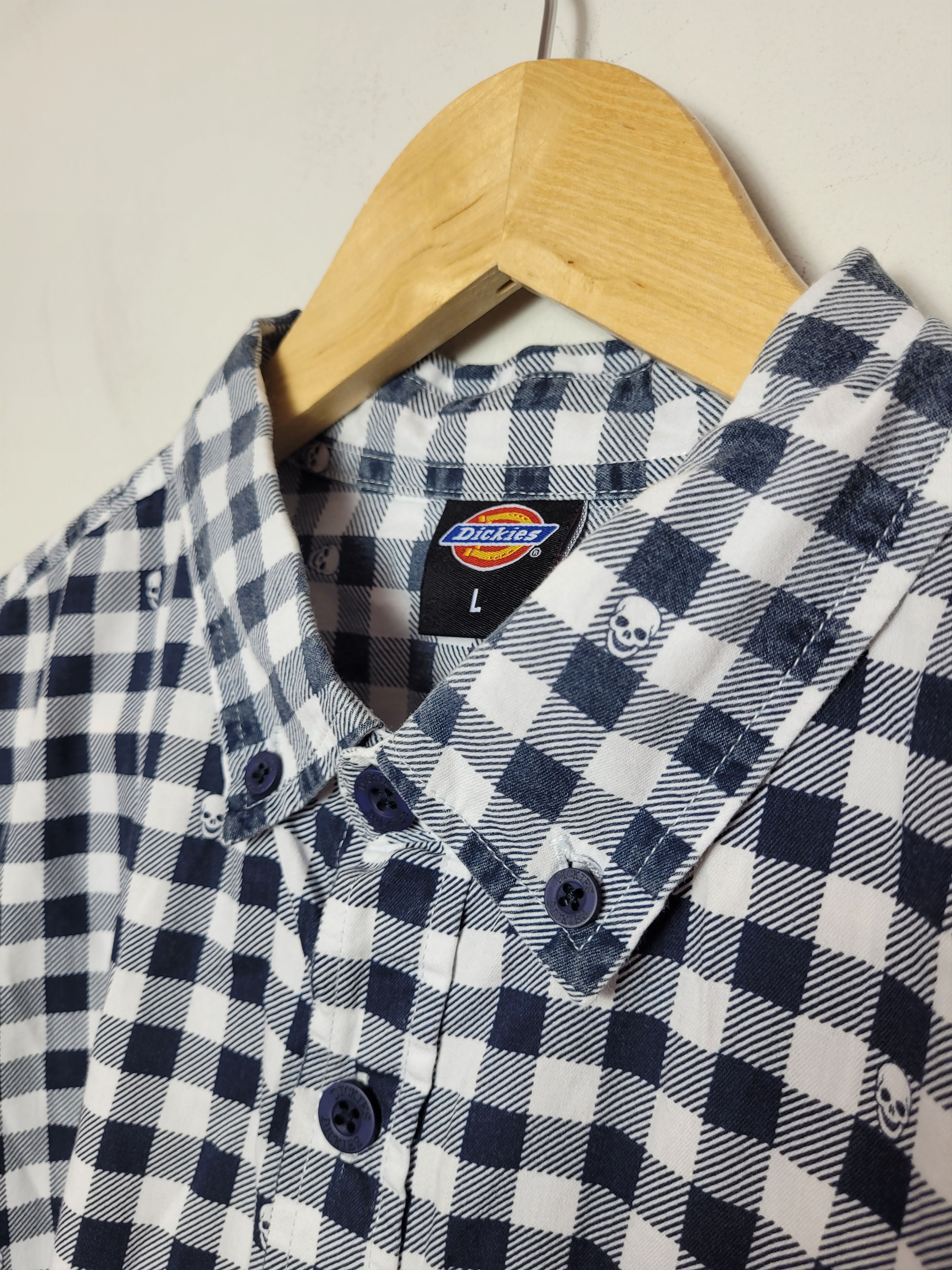 Dickies × Vintage Dickies vintage y2k skull printed shirt Size US L / EU 52-54 / 3 - 5 Thumbnail
