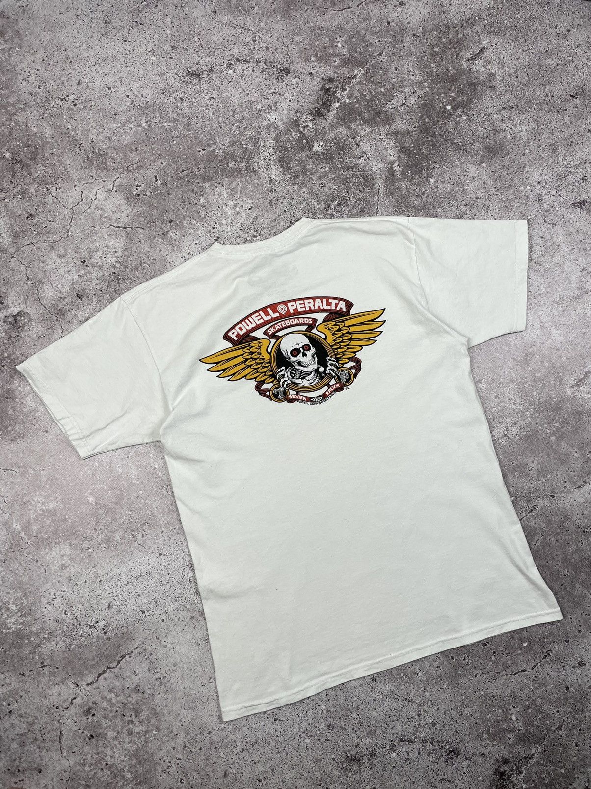 T-shirt Vintage Tony Hawk Powell Peralta Manches Longues - Taille M, Couleur Bleu - Occasion Très Bon état