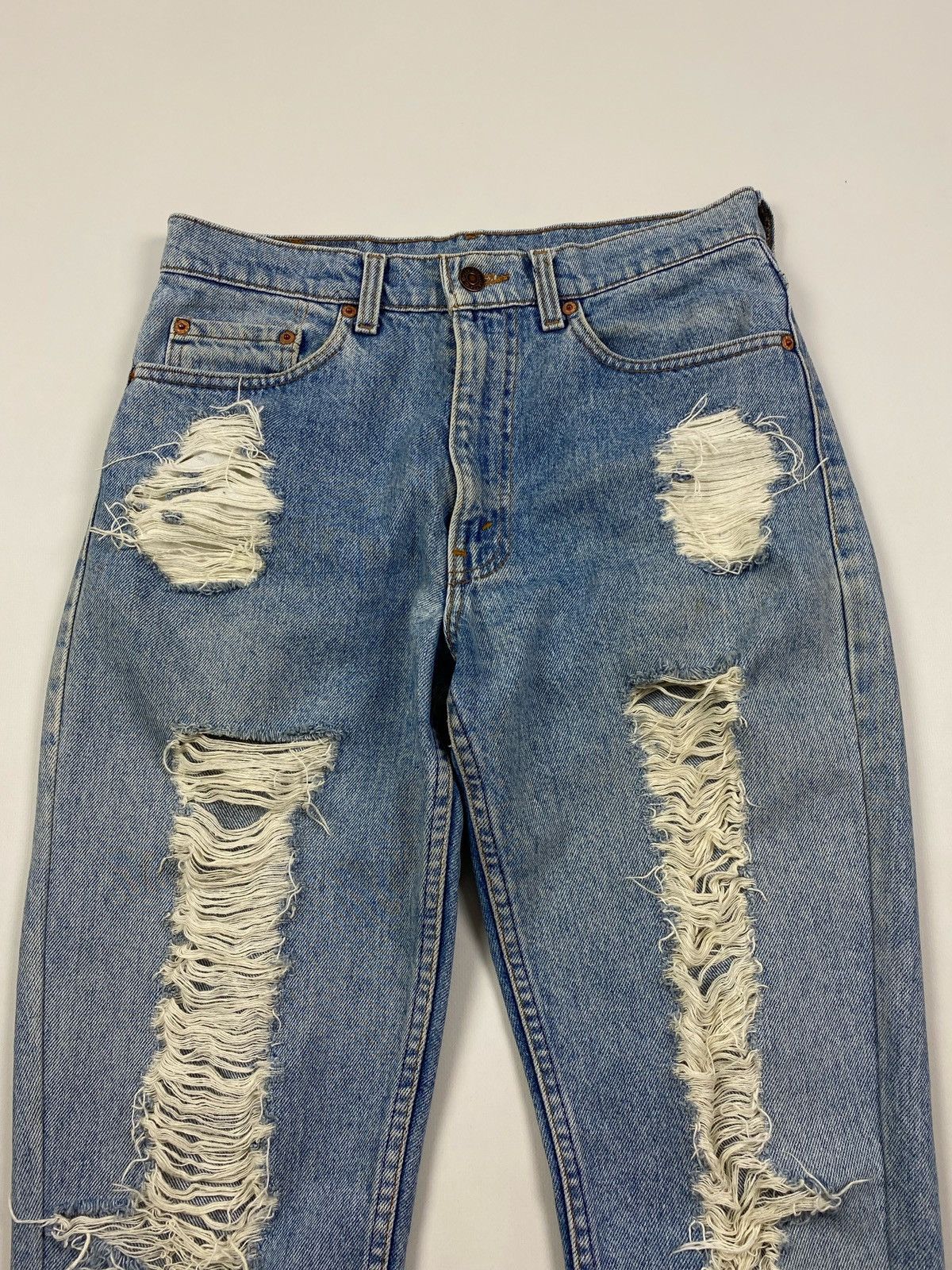 Levi's 1990’s Vintage Levi’s 510 Distressed Washed Denim Jeans USA Size 30" / US 8 / IT 44 - 2 Thumbnail