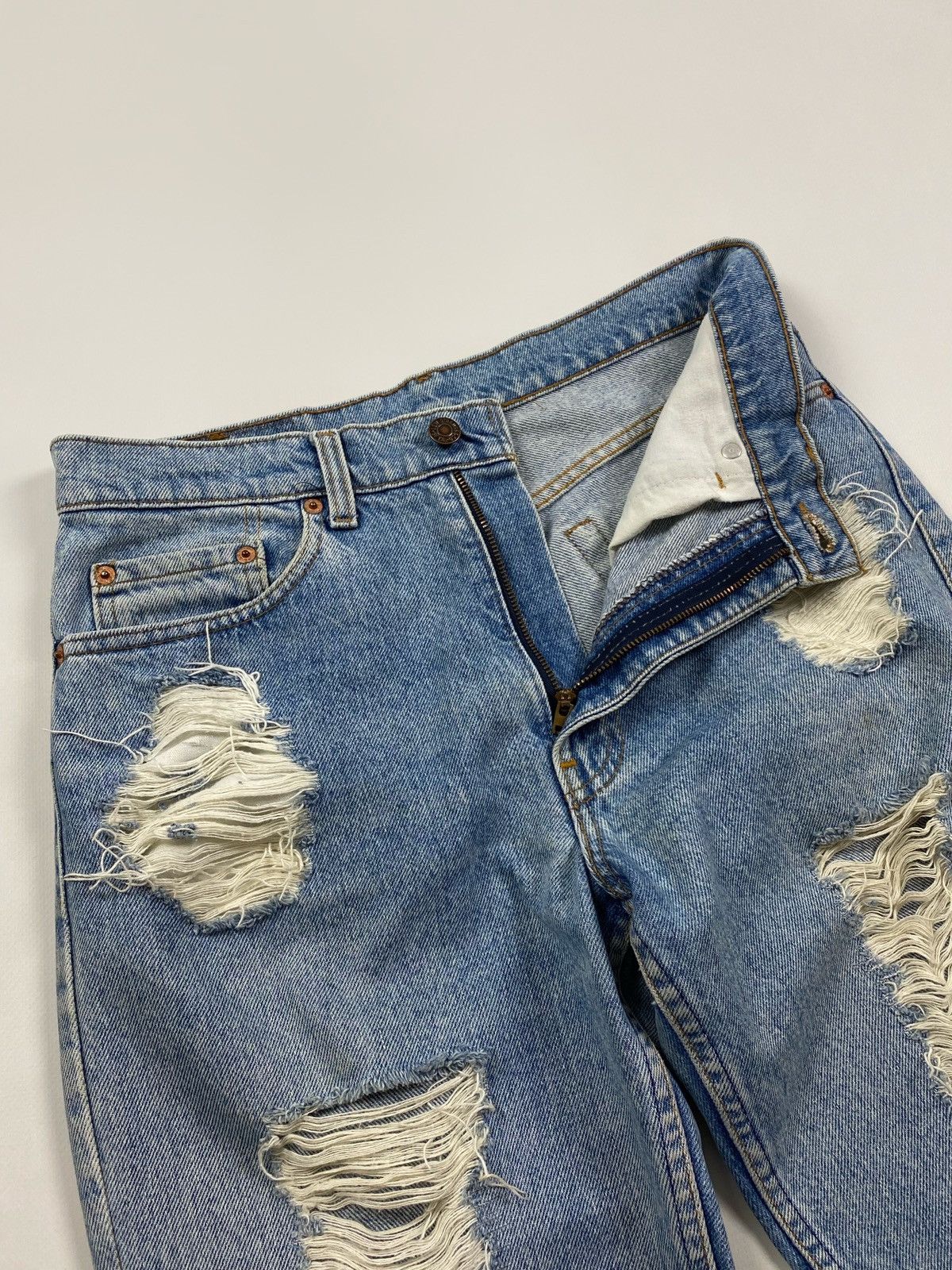 Levi's 1990’s Vintage Levi’s 510 Distressed Washed Denim Jeans USA Size 30" / US 8 / IT 44 - 5 Thumbnail