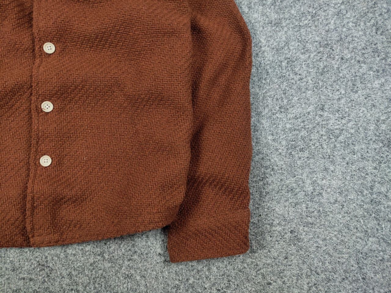 Designer Folk Overshirt Textured Brown knit Pocket Light Jacket Size US L / EU 52-54 / 3 - 10 Thumbnail