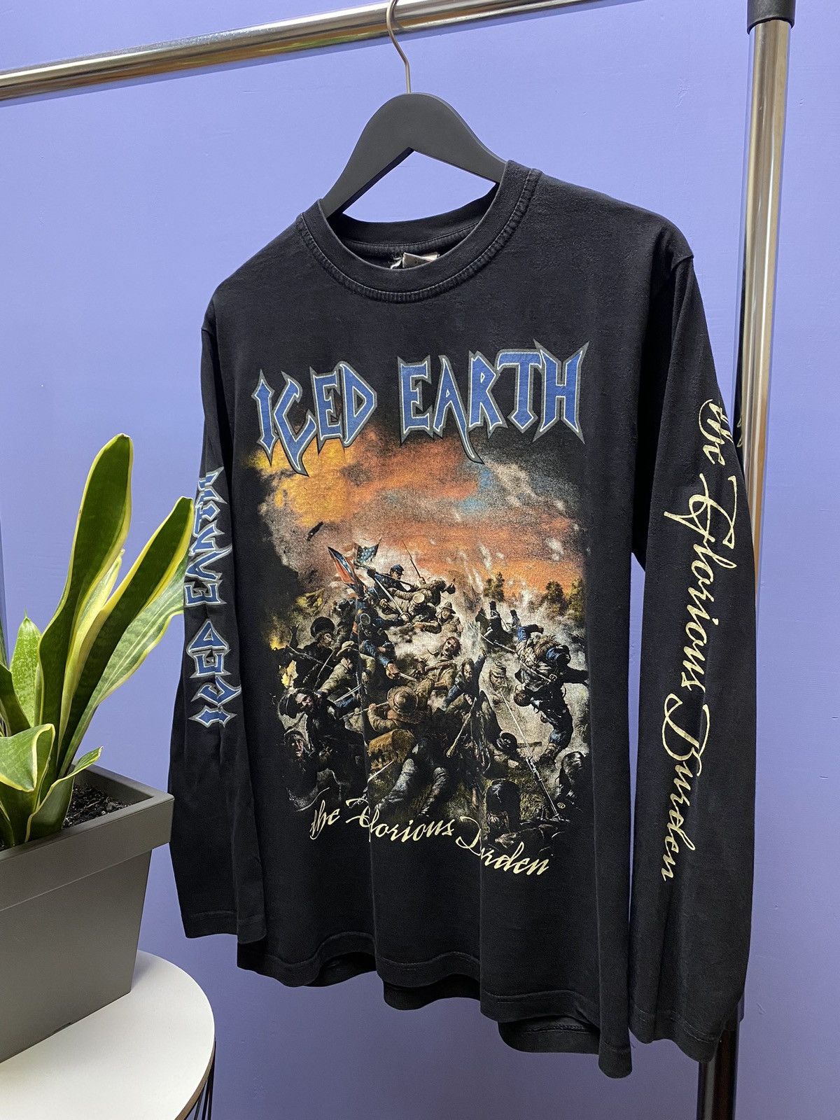 Band Tees × Vintage Vintage Iced Earth The Glorious Burden Long Sleeve T Shirt Size US L / EU 52-54 / 3 - 2 Thumbnail