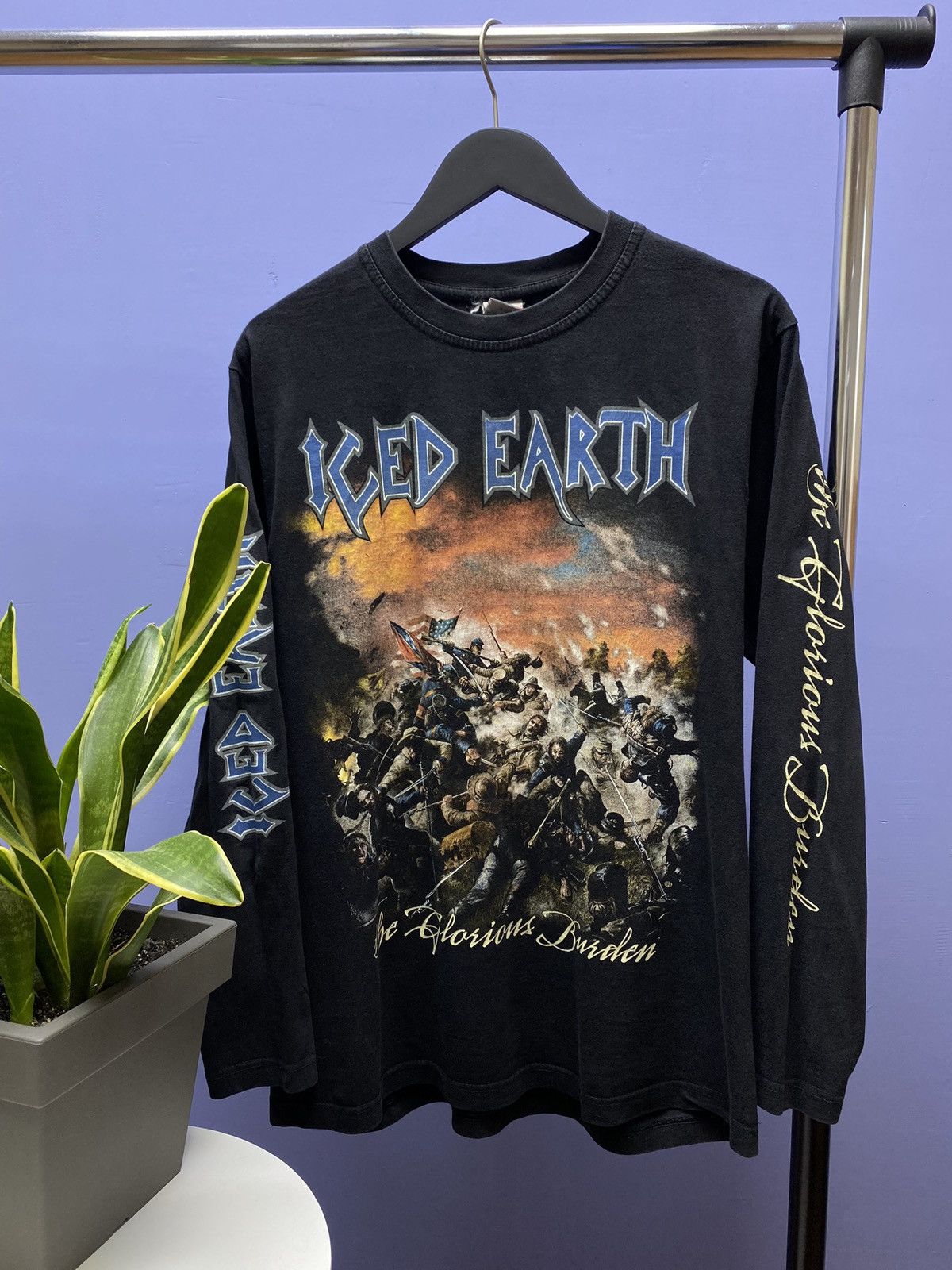 Band Tees × Vintage Vintage Iced Earth The Glorious Burden Long Sleeve T Shirt Size US L / EU 52-54 / 3 - 1 Thumbnail